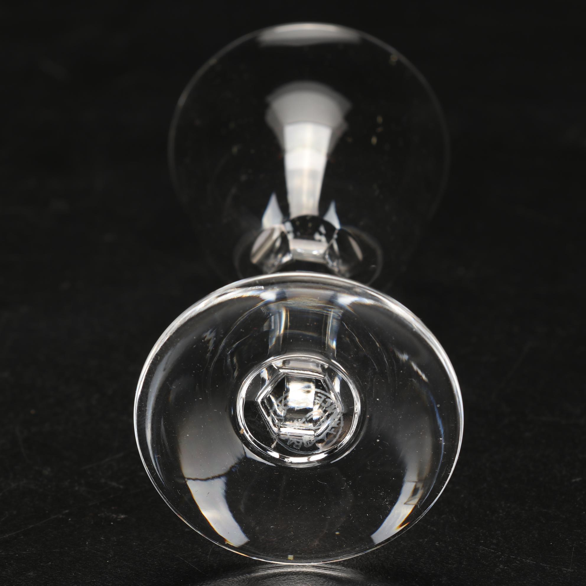 Baccarat "Coppelia" Crystal Cordial Glasses, Mid-20th Century