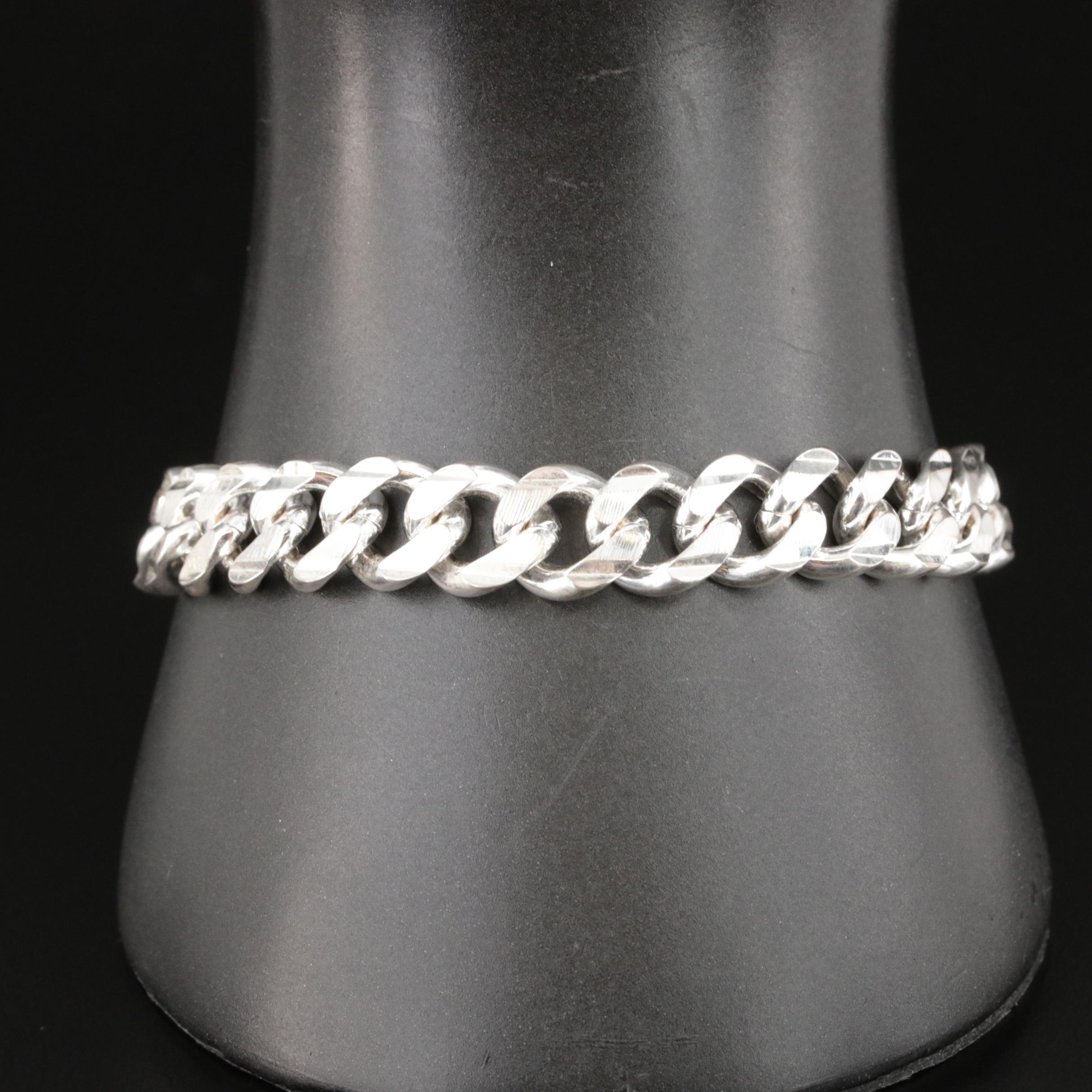 Sterling Curb Chain Bracelet