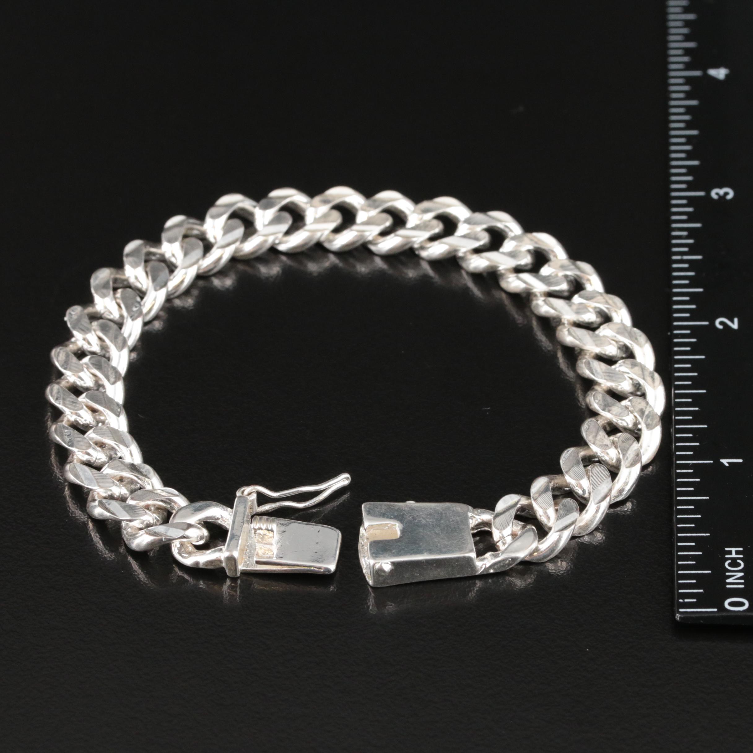 Sterling Curb Chain Bracelet