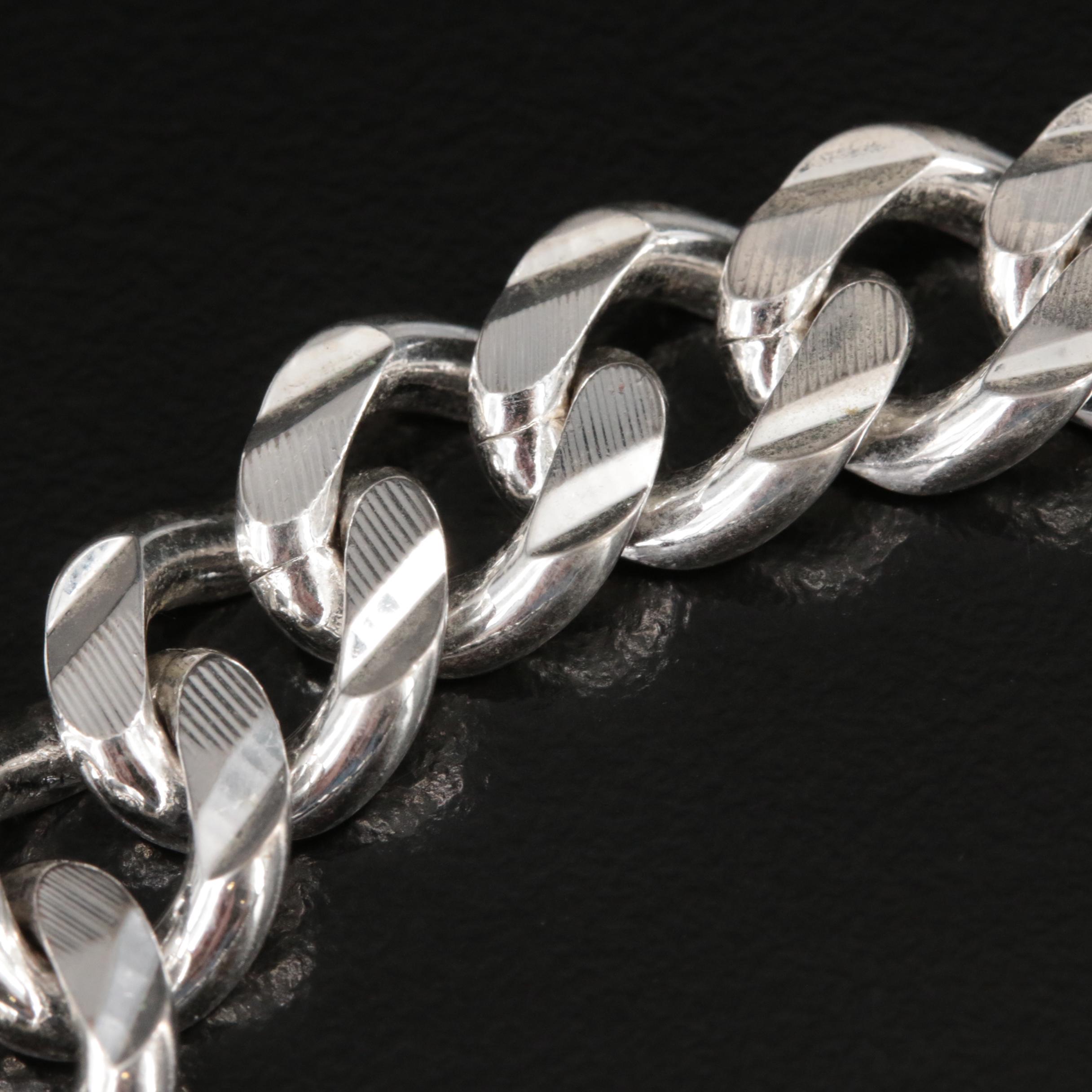 Sterling Curb Chain Bracelet