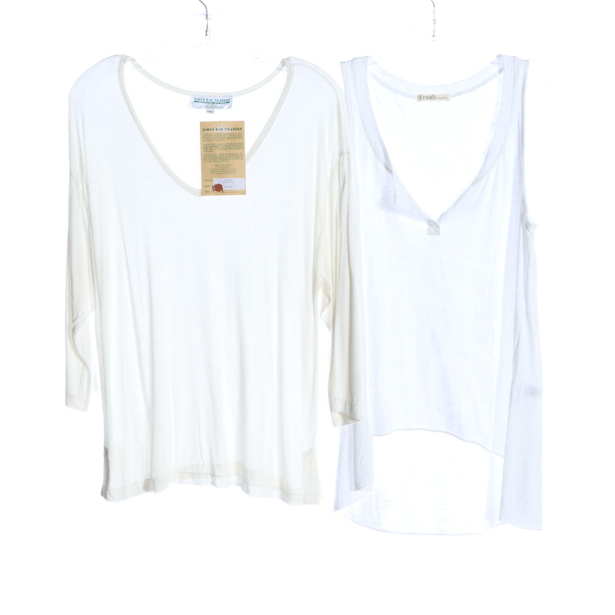 Fresh Laundry Ashley Split Neck High-Low Tank Tops and Other Tee Shirts