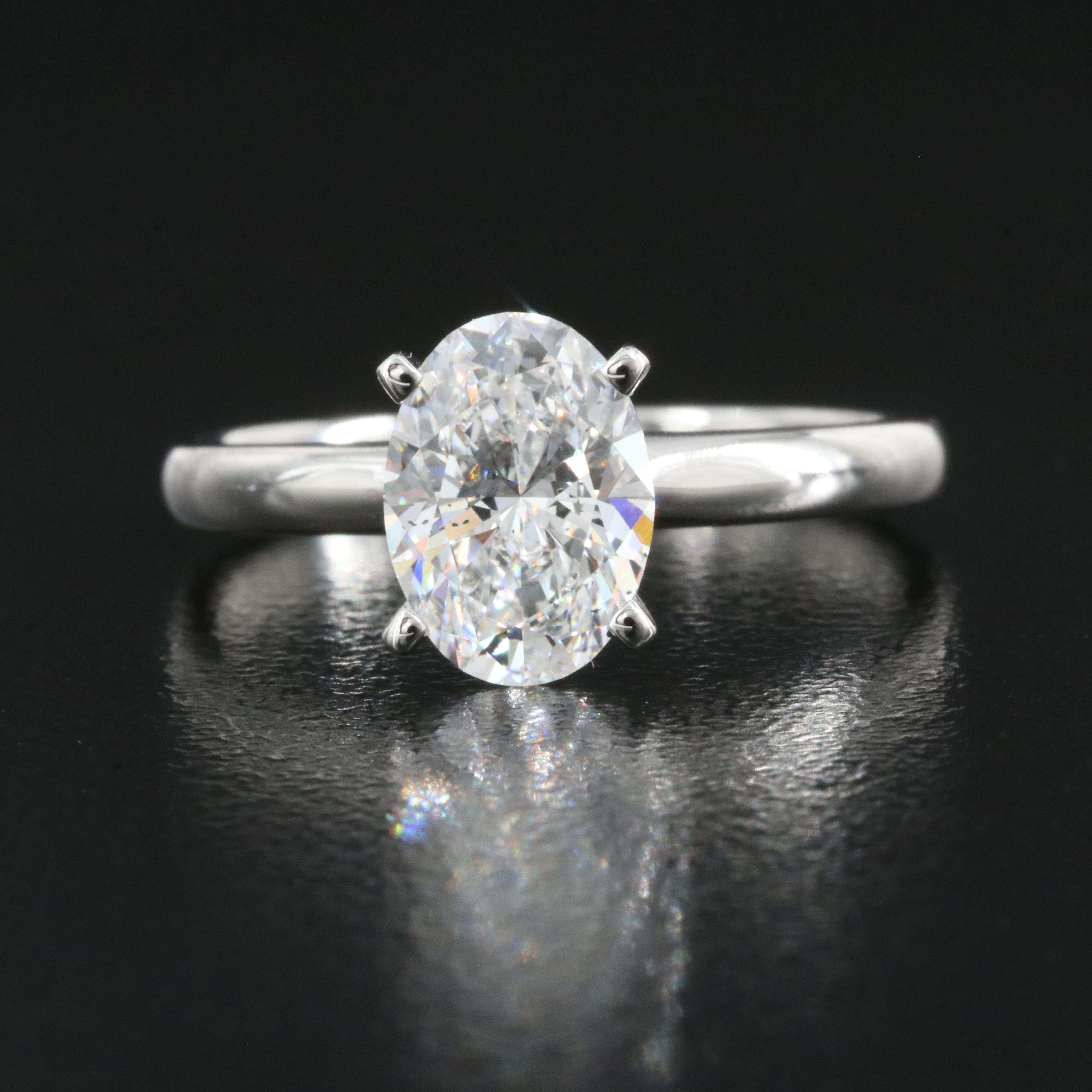 14K 1.50 CT Lab Grown Diamond Solitaire Ring