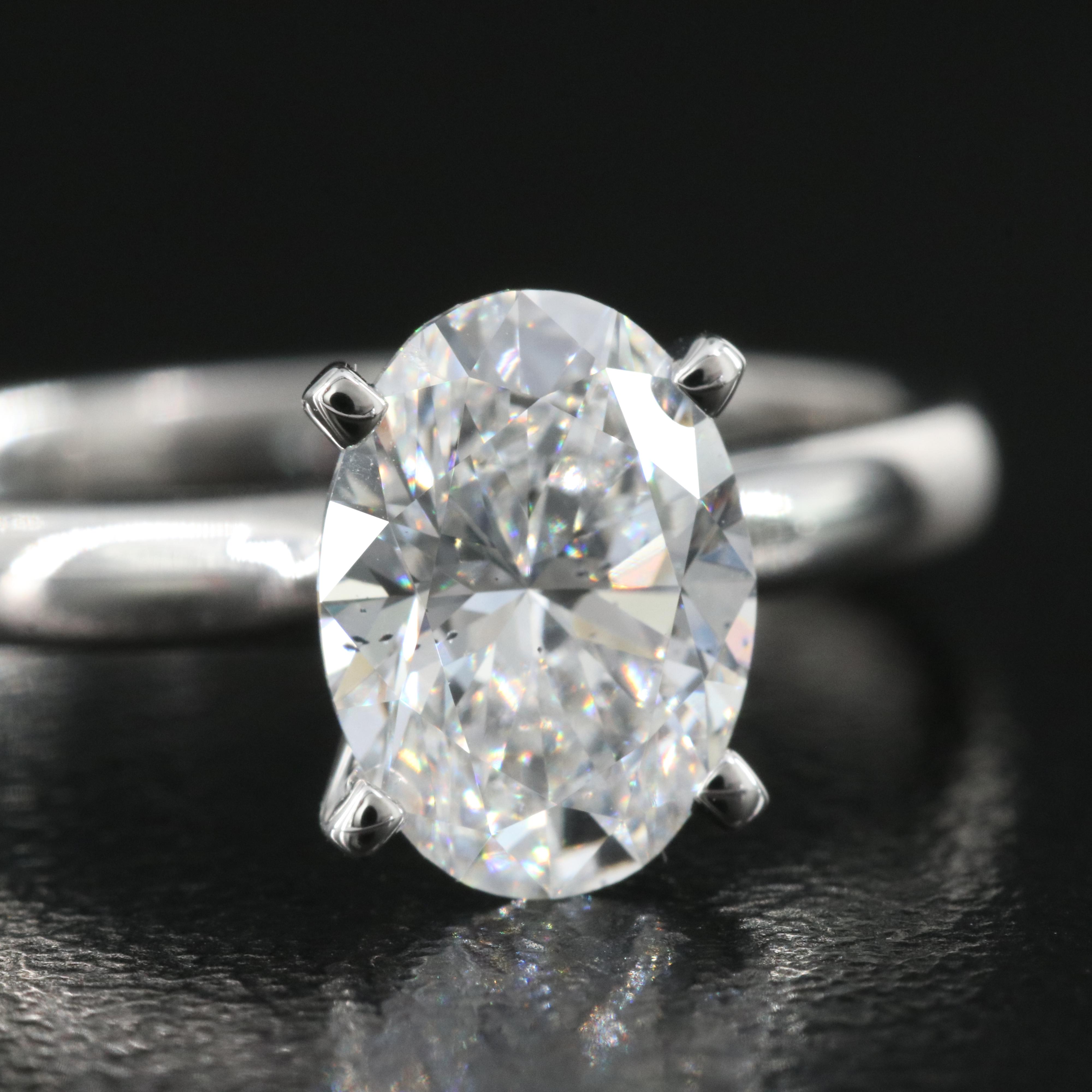 14K 1.50 CT Lab Grown Diamond Solitaire Ring