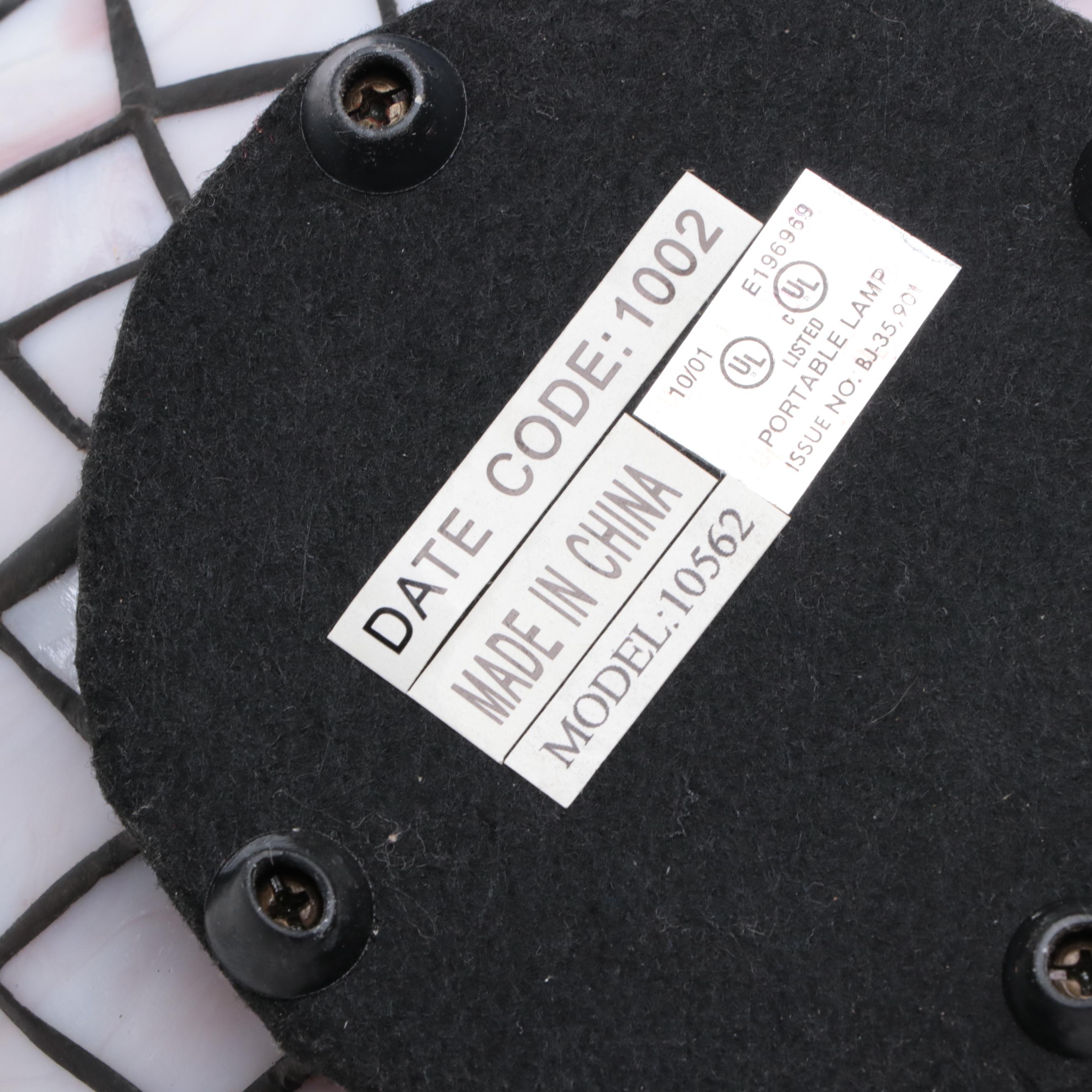 Slag Glass Teapot Accent Lamp, Contemporary