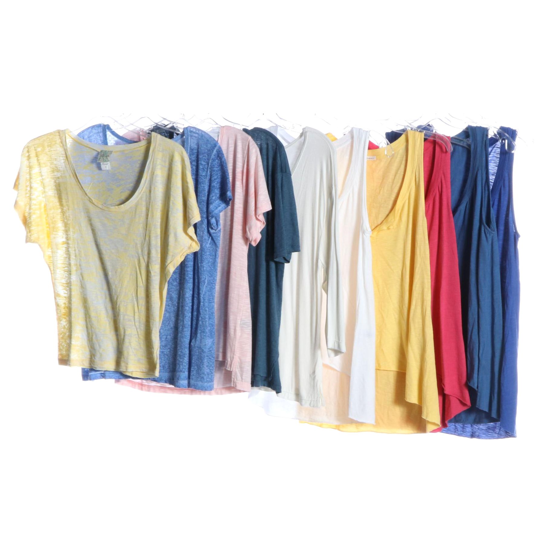 Fresh Laundry Ashley Split Neck High-Low Tank Tops and Other Tee Shirts