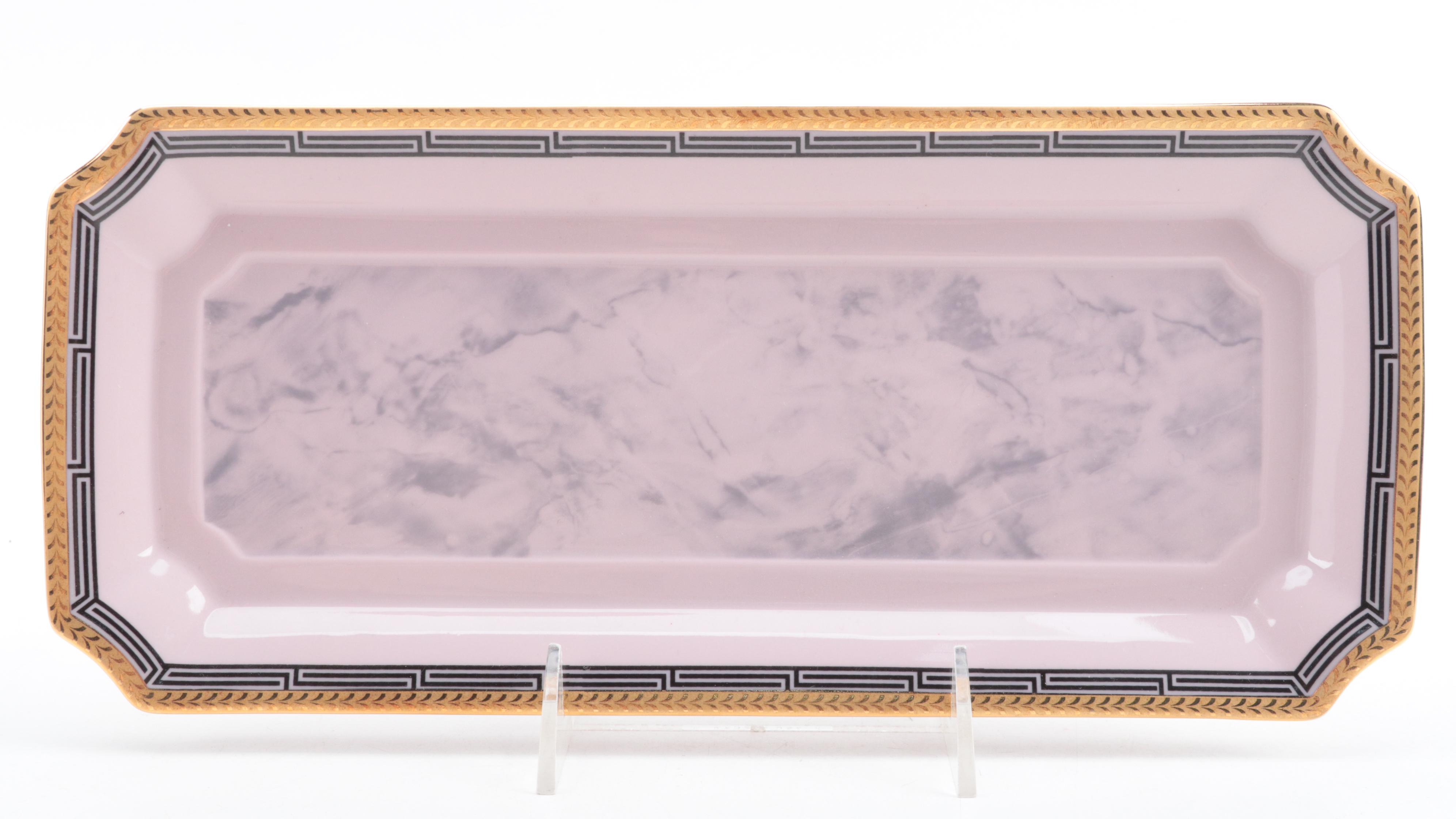 Rosa Porzellan Art Deco Style Purple Lusterware Tête à Tête