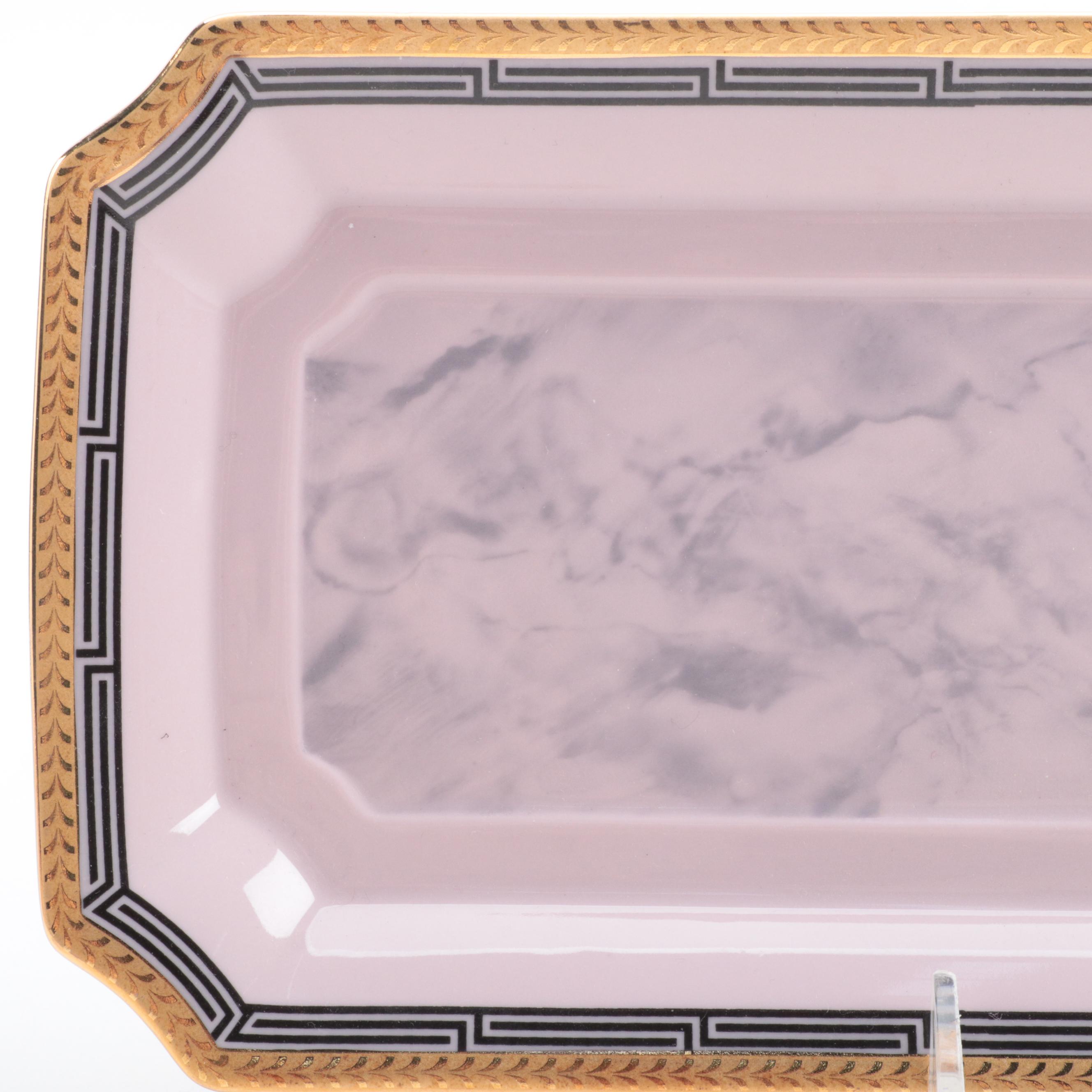 Rosa Porzellan Art Deco Style Purple Lusterware Tête à Tête