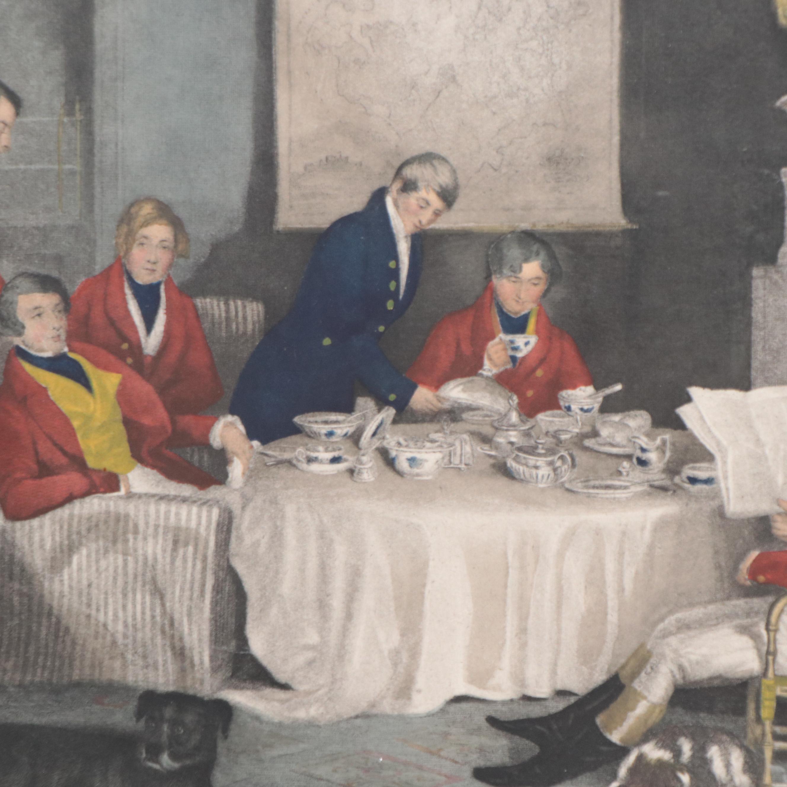 Color Engraving After Sir Francis Grant "The Melton Breakfast"