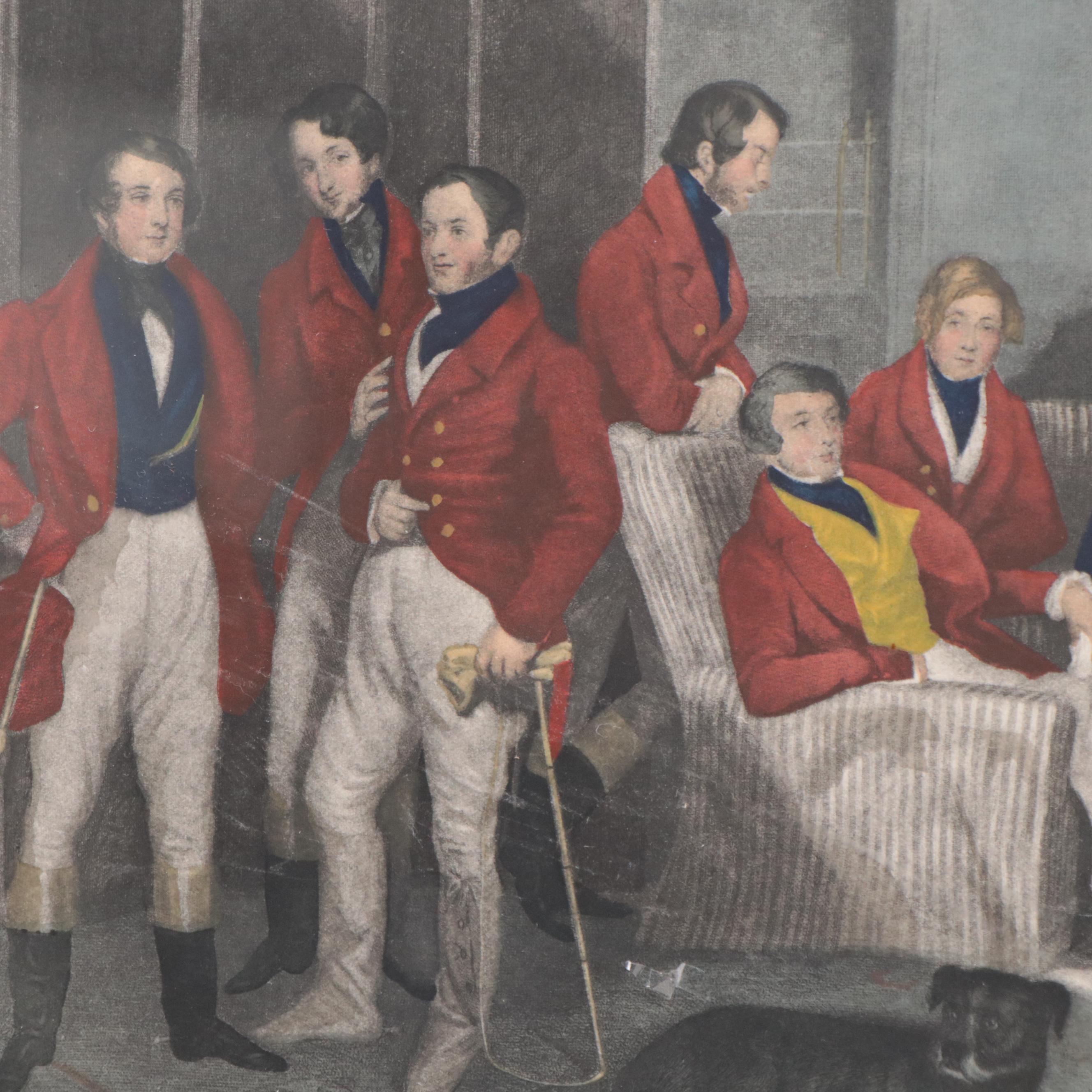 Color Engraving After Sir Francis Grant "The Melton Breakfast"