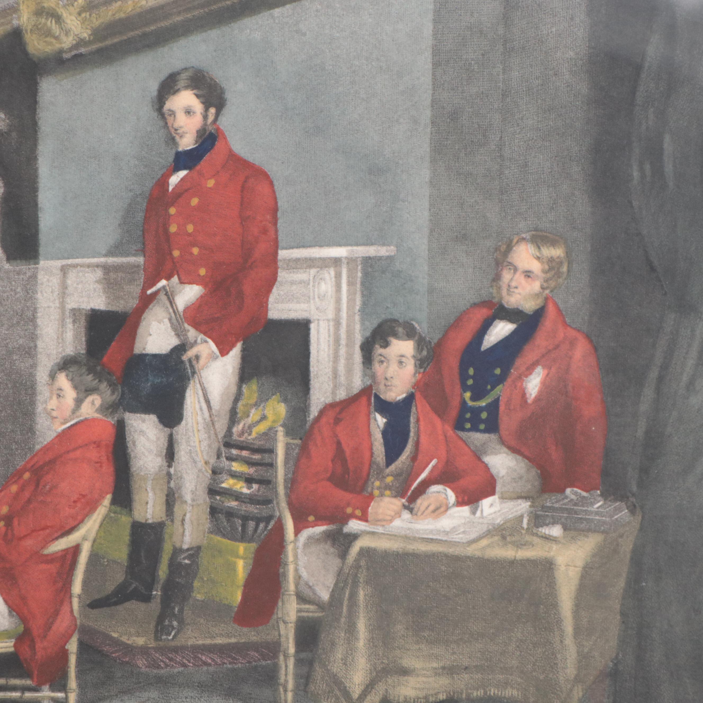 Color Engraving After Sir Francis Grant "The Melton Breakfast"