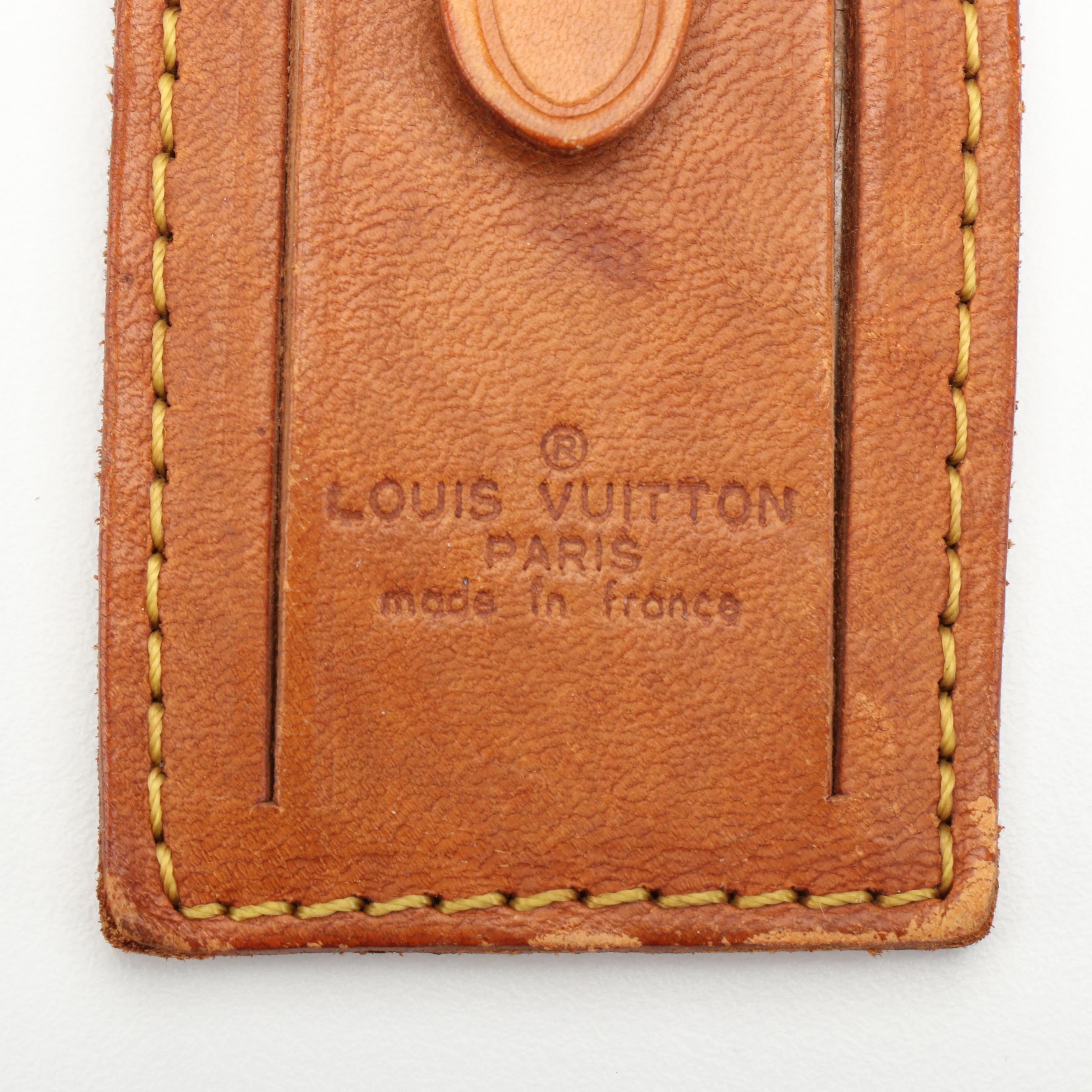 Louis Vuitton Luggage Tag and Poignet in Vachetta Leather
