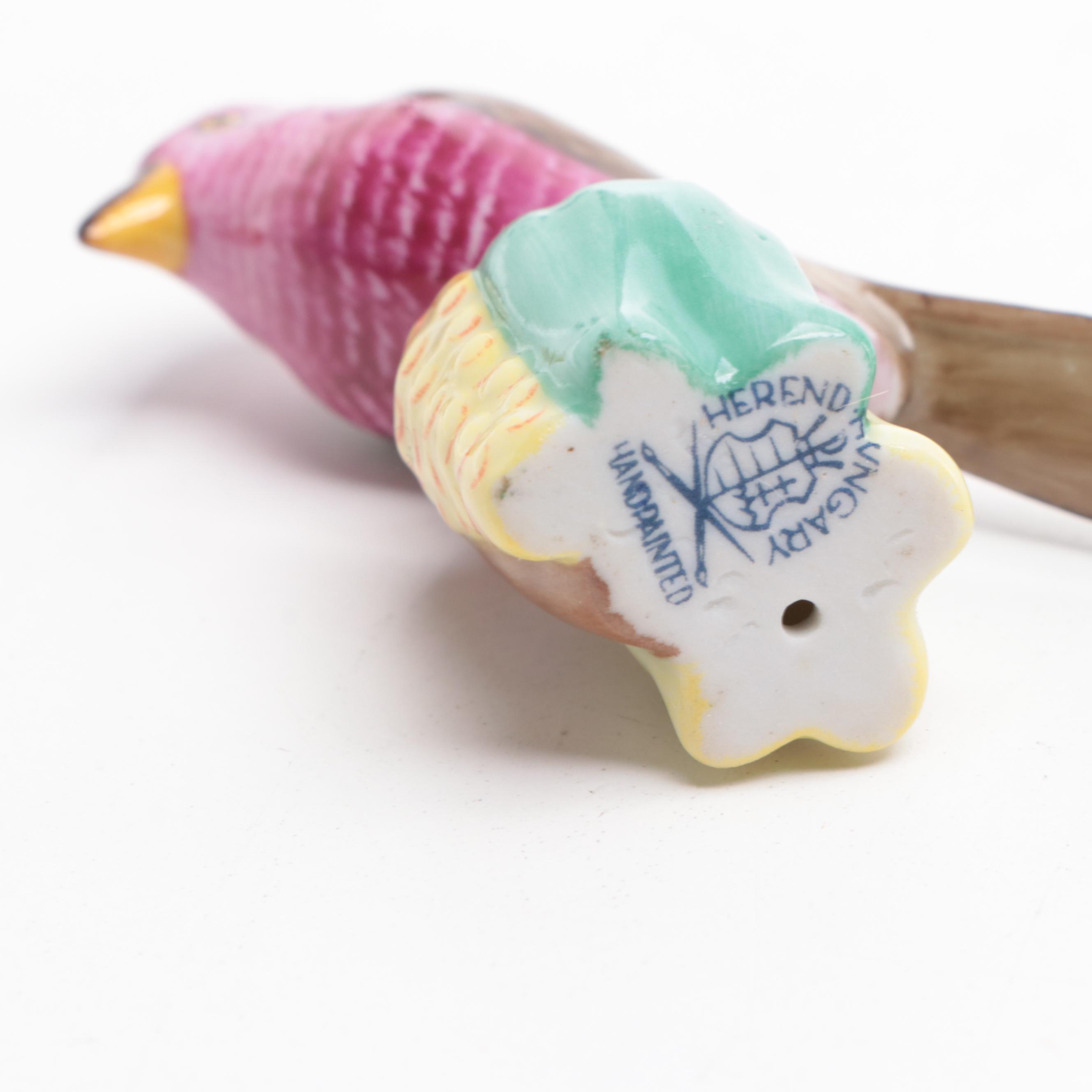 Herend "Saxonian Bouquet" Trinket Dish and Other Porcelain Table Décor