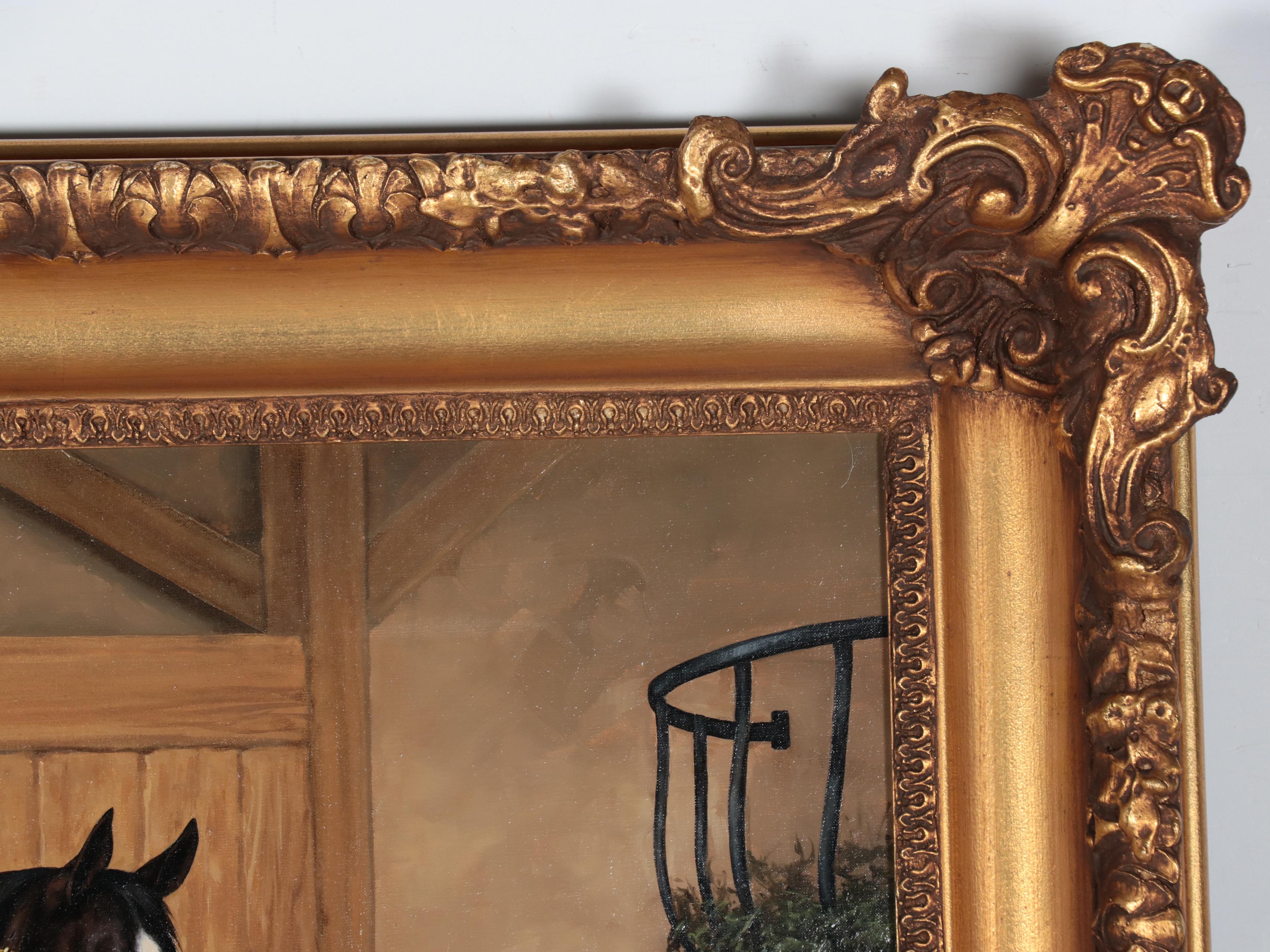 Julie A. Wear Equestrian Portrait Oil Painting, 2001