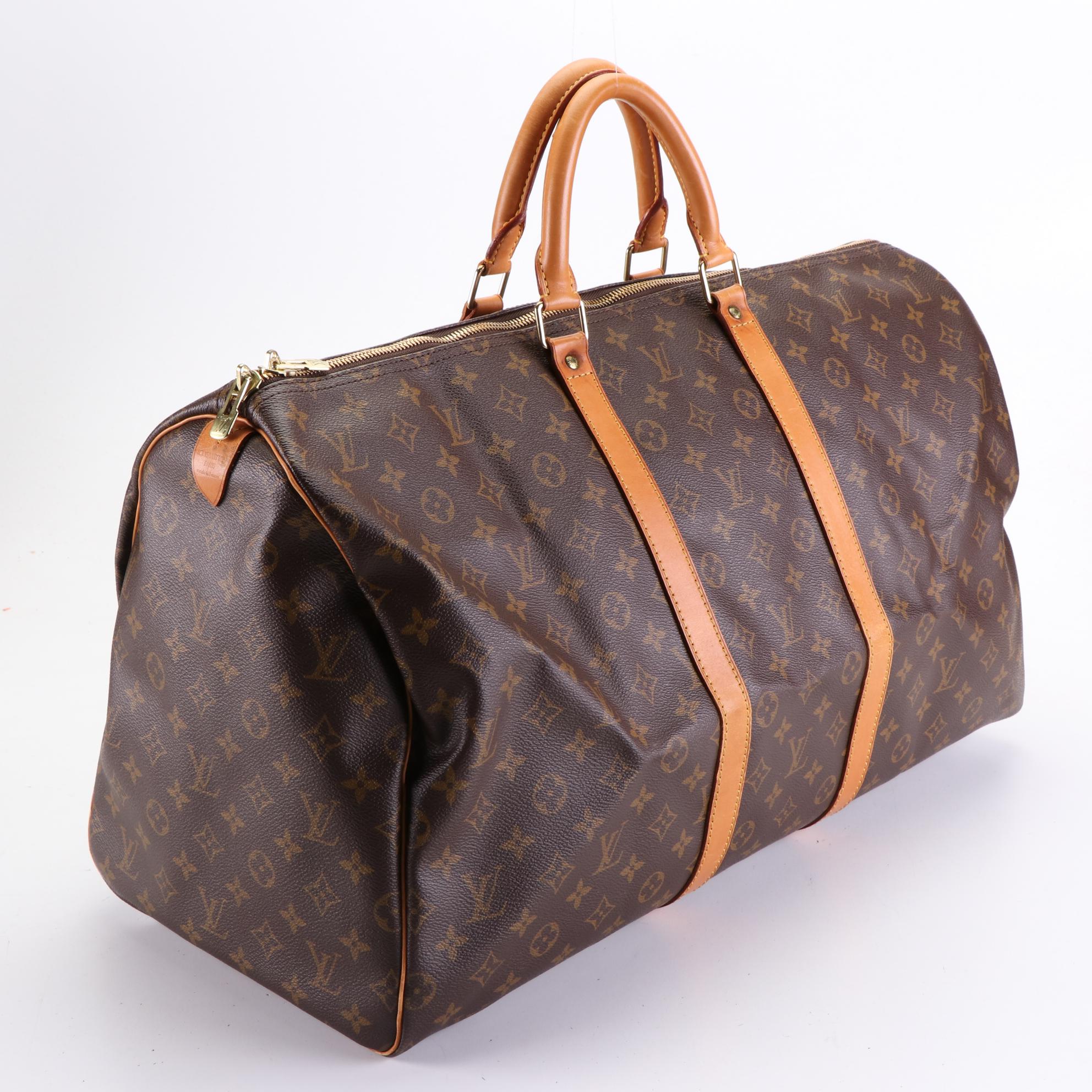 Louis Vuitton Keepall 55 in Monogram Canvas and Vachetta Leather