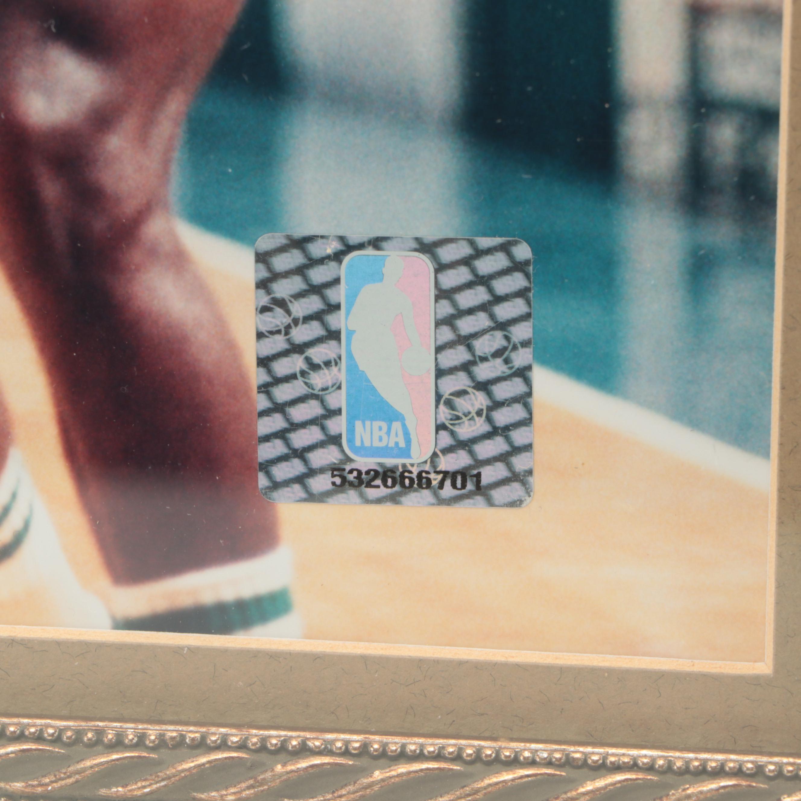 Oscar Robertson Signed Milwaukee Bucks Giclée in Mat Frame