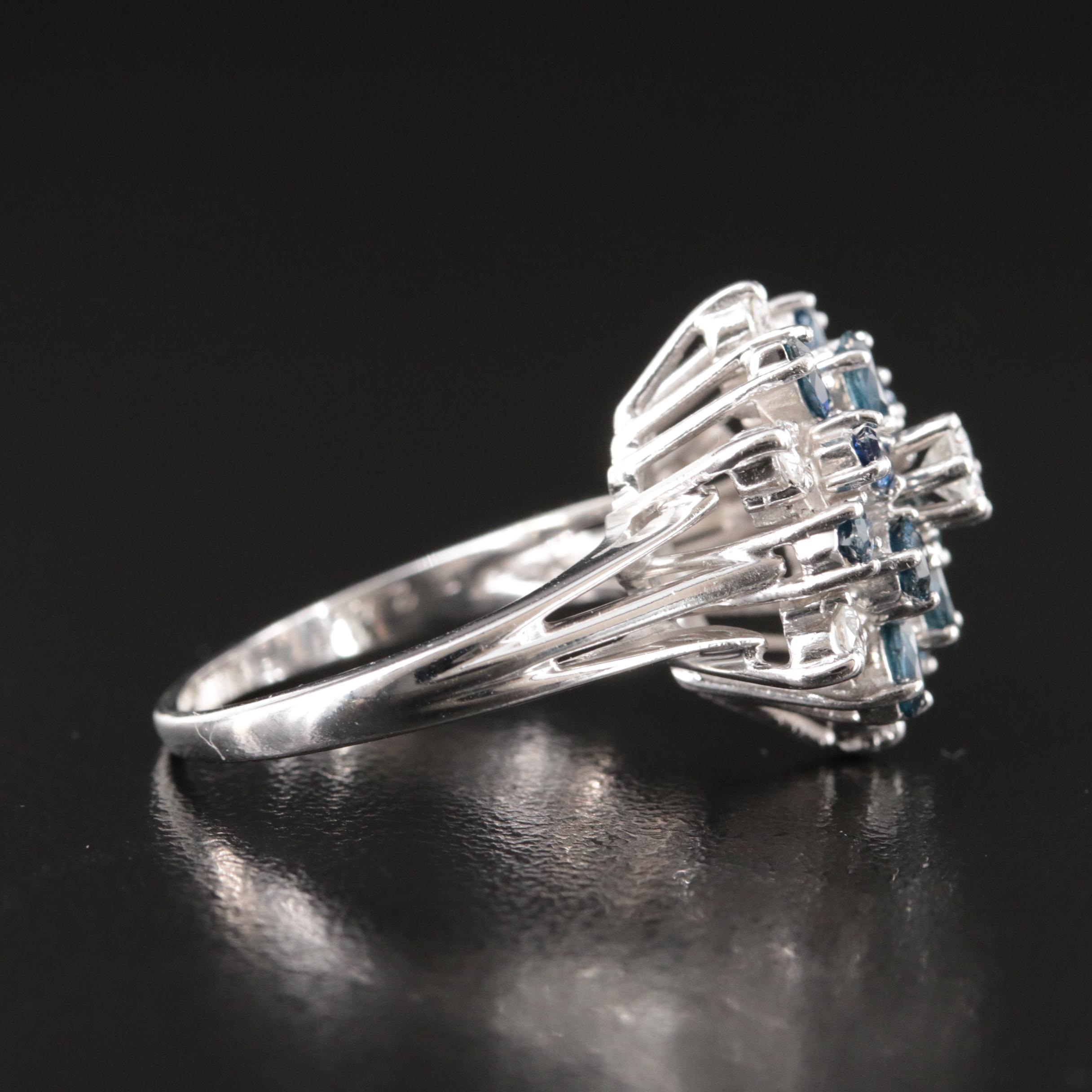 14K Diamond and Sapphire Ring