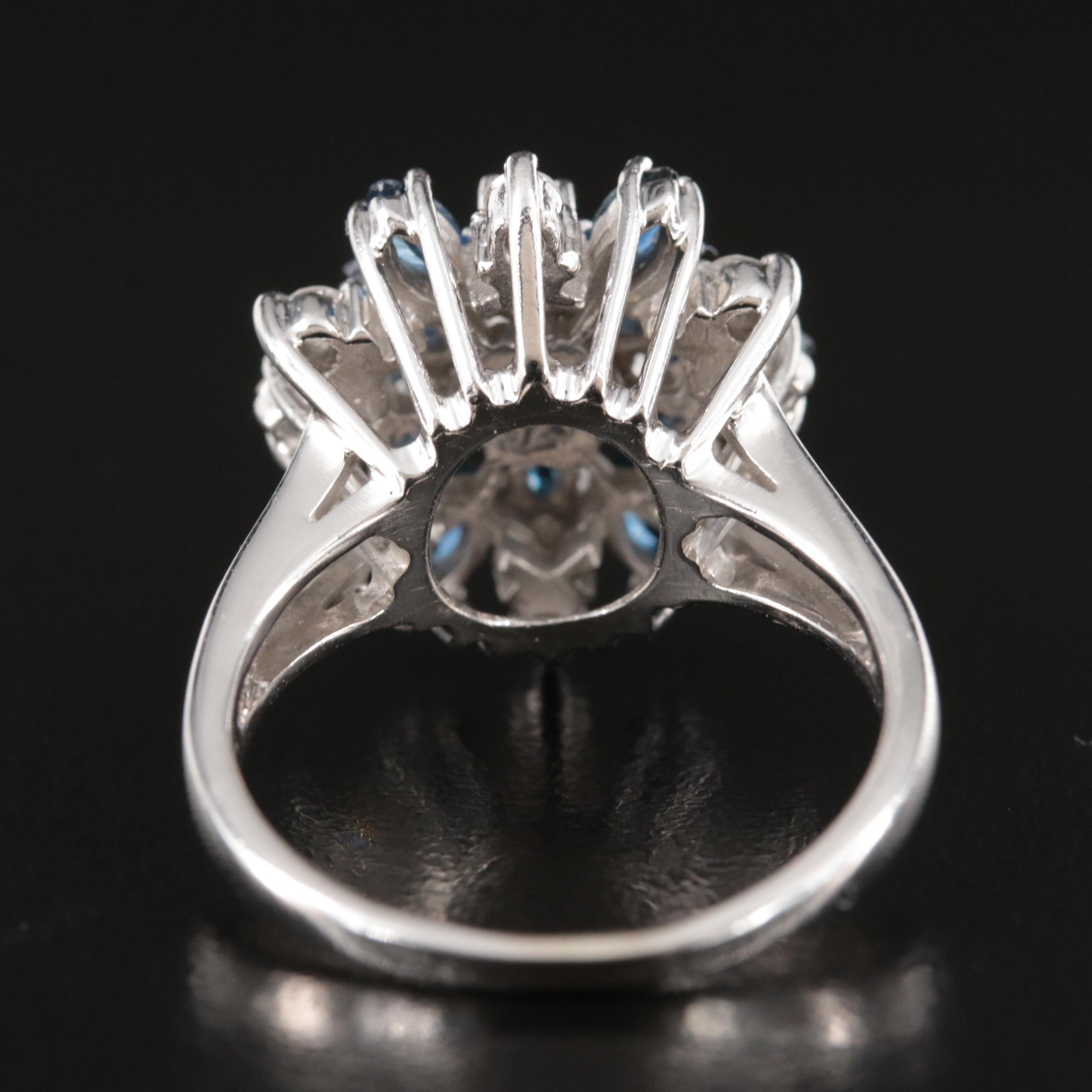 14K Diamond and Sapphire Ring