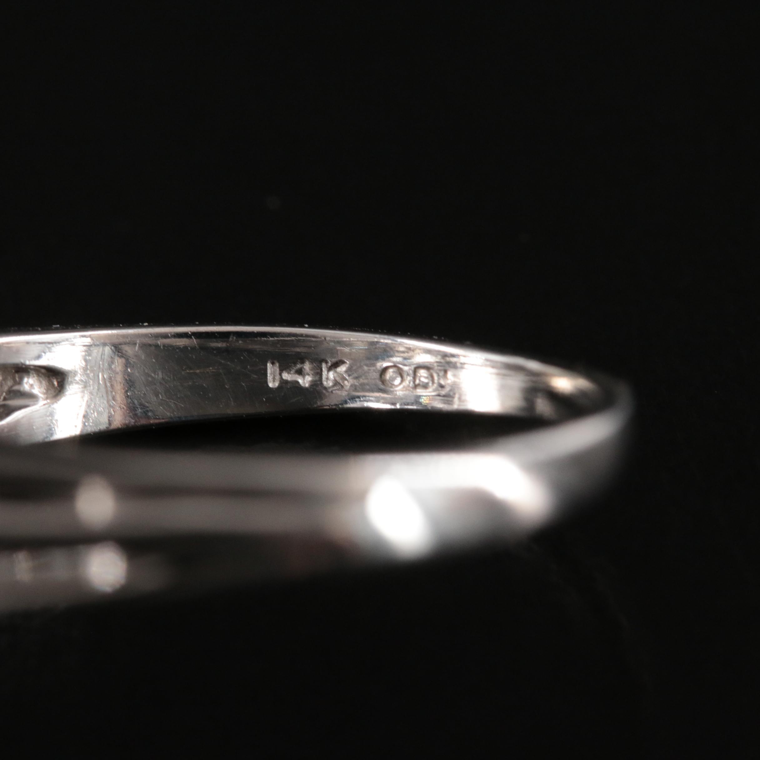 14K Diamond and Sapphire Ring