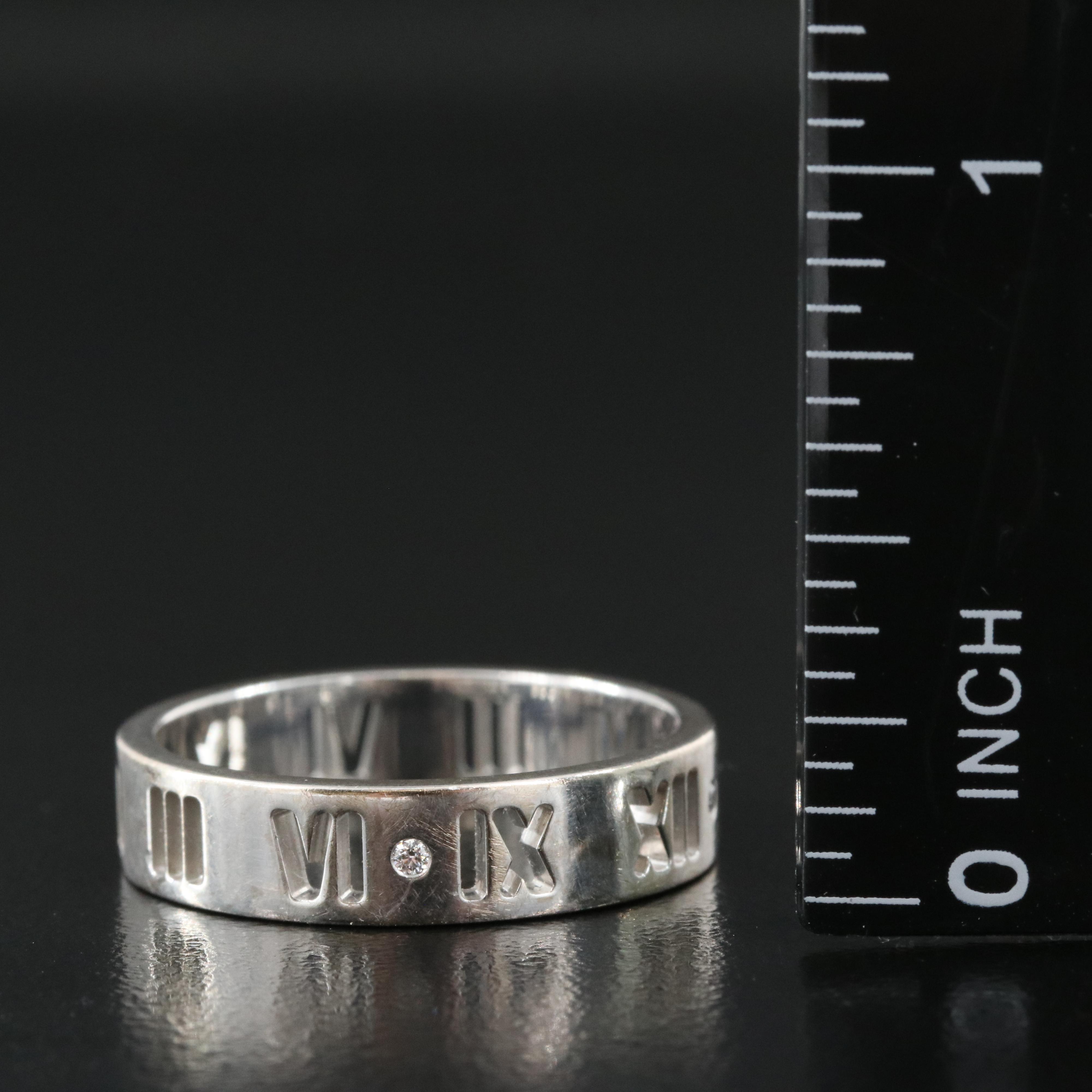 Tiffany & Co. Atlas 18K 0.04 CTW Diamond Band