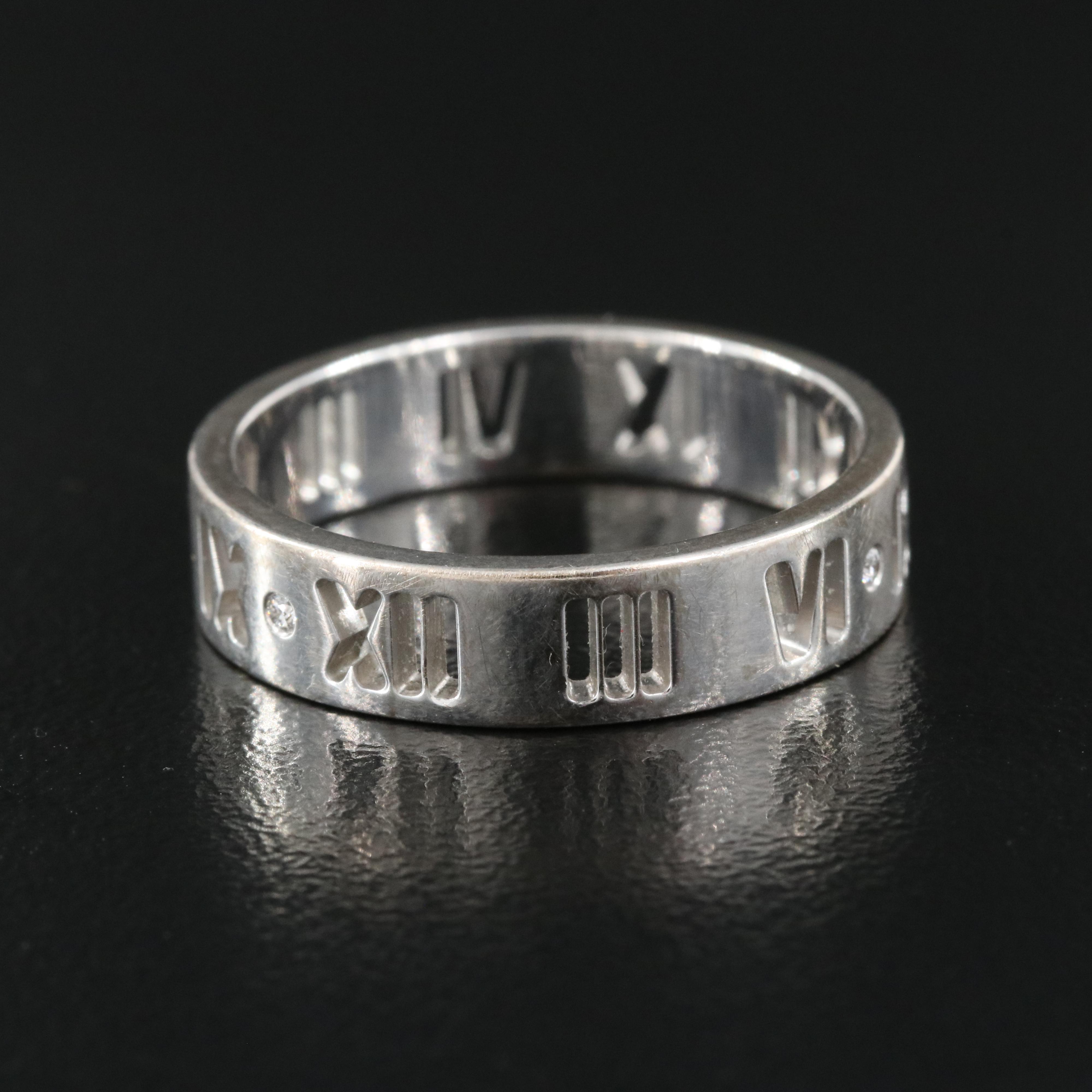 Tiffany & Co. Atlas 18K 0.04 CTW Diamond Band