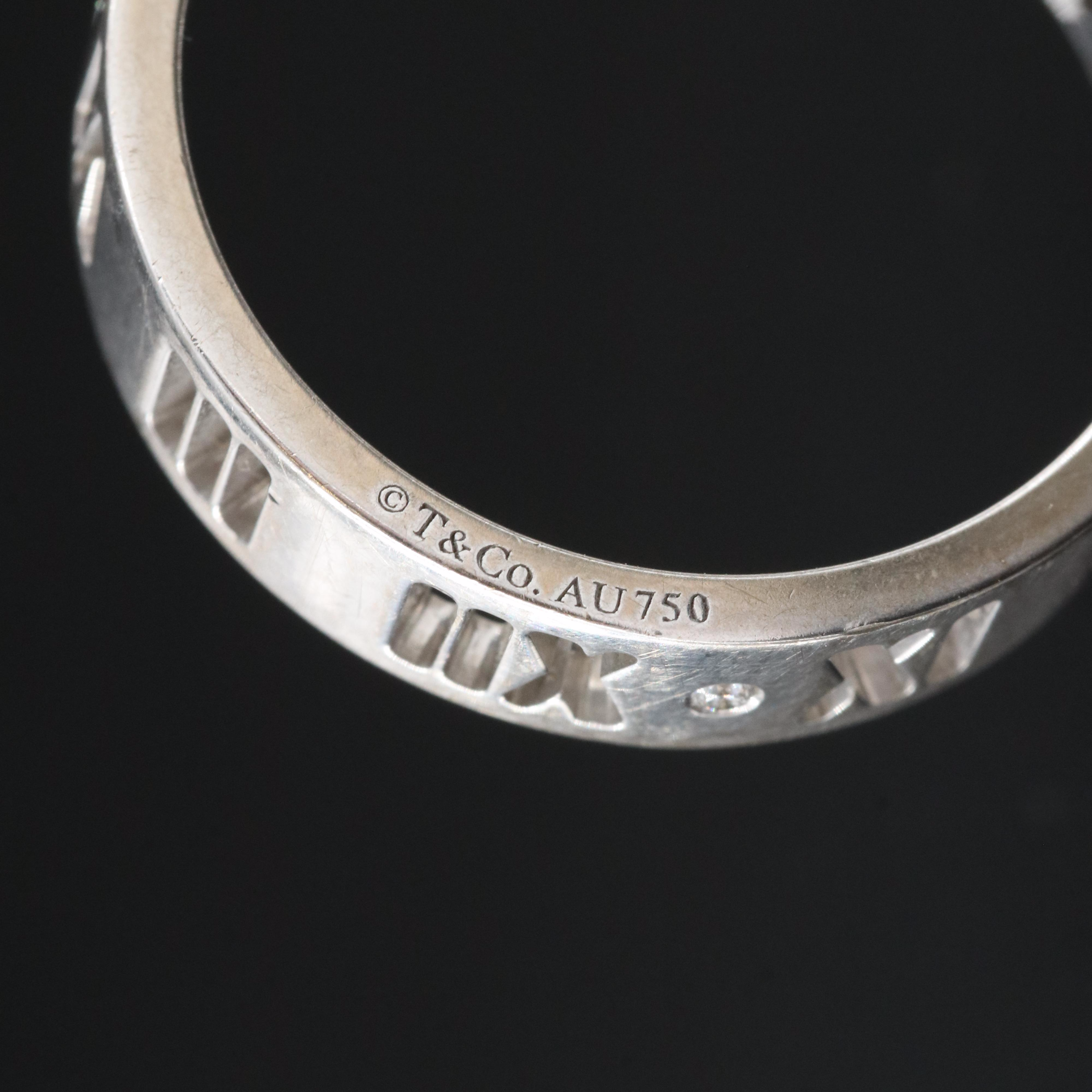 Tiffany & Co. Atlas 18K 0.04 CTW Diamond Band