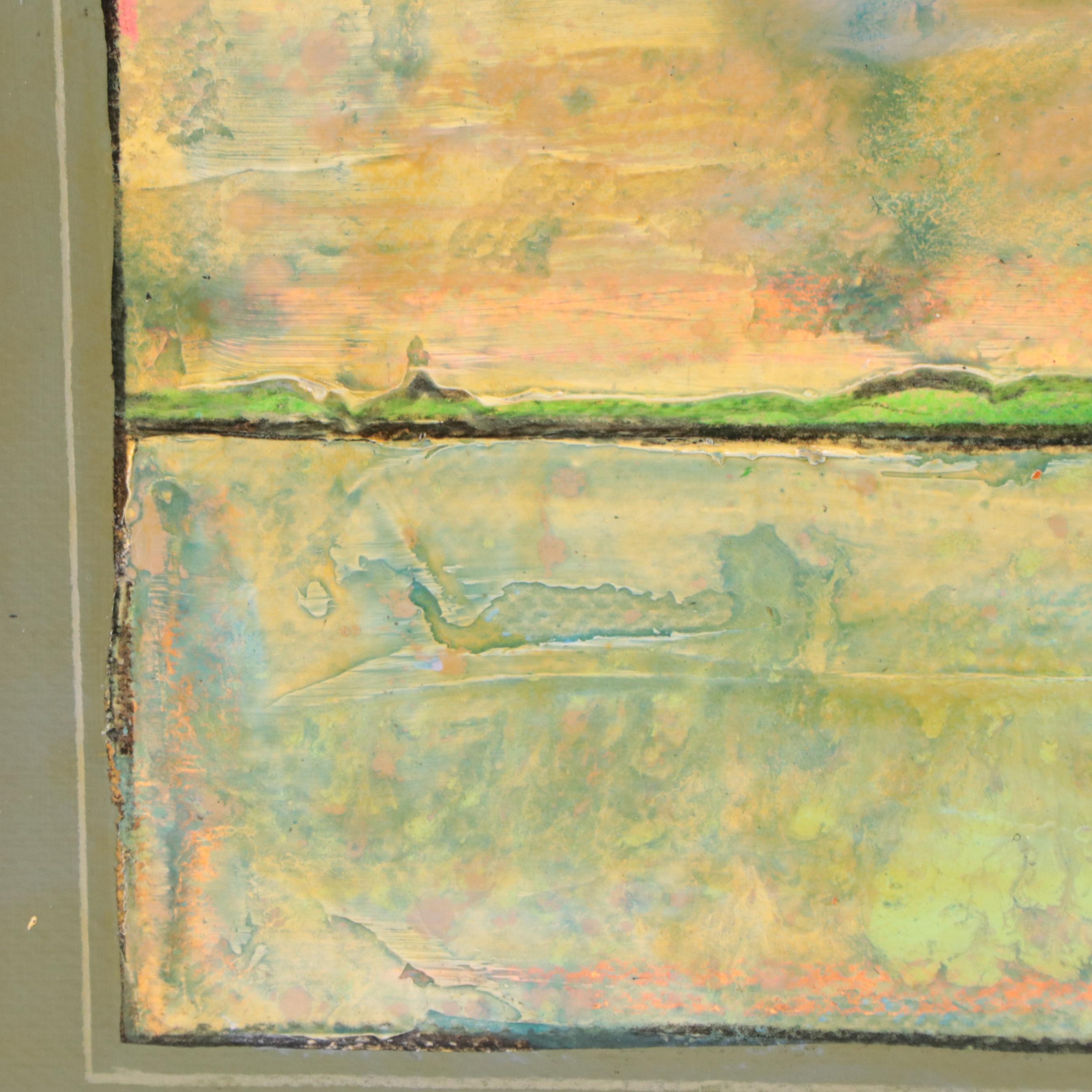 Harry Hilson Abstract Acrylic Painting "Water Spout East of Gun Cay," 1985