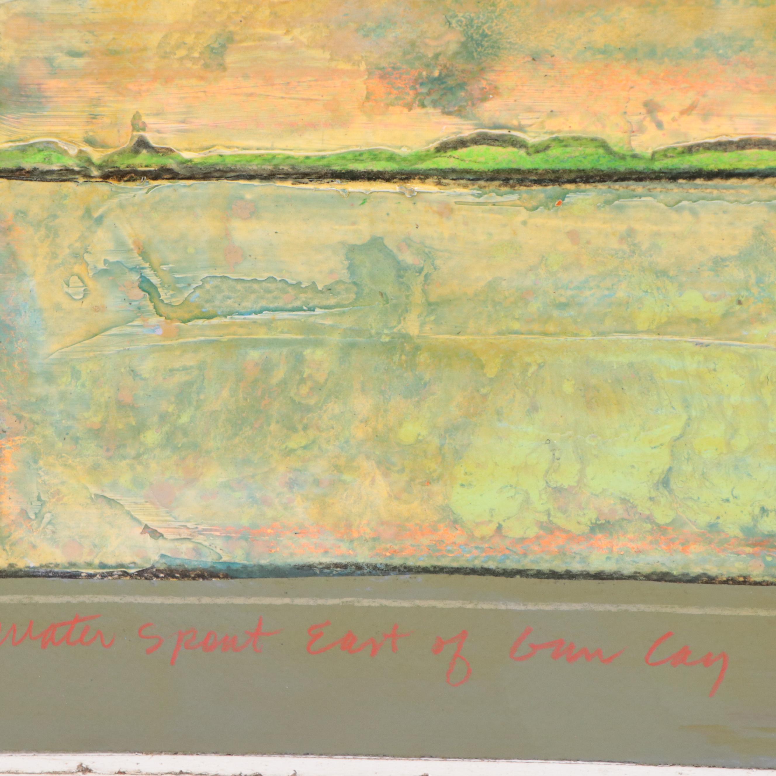 Harry Hilson Abstract Acrylic Painting "Water Spout East of Gun Cay," 1985