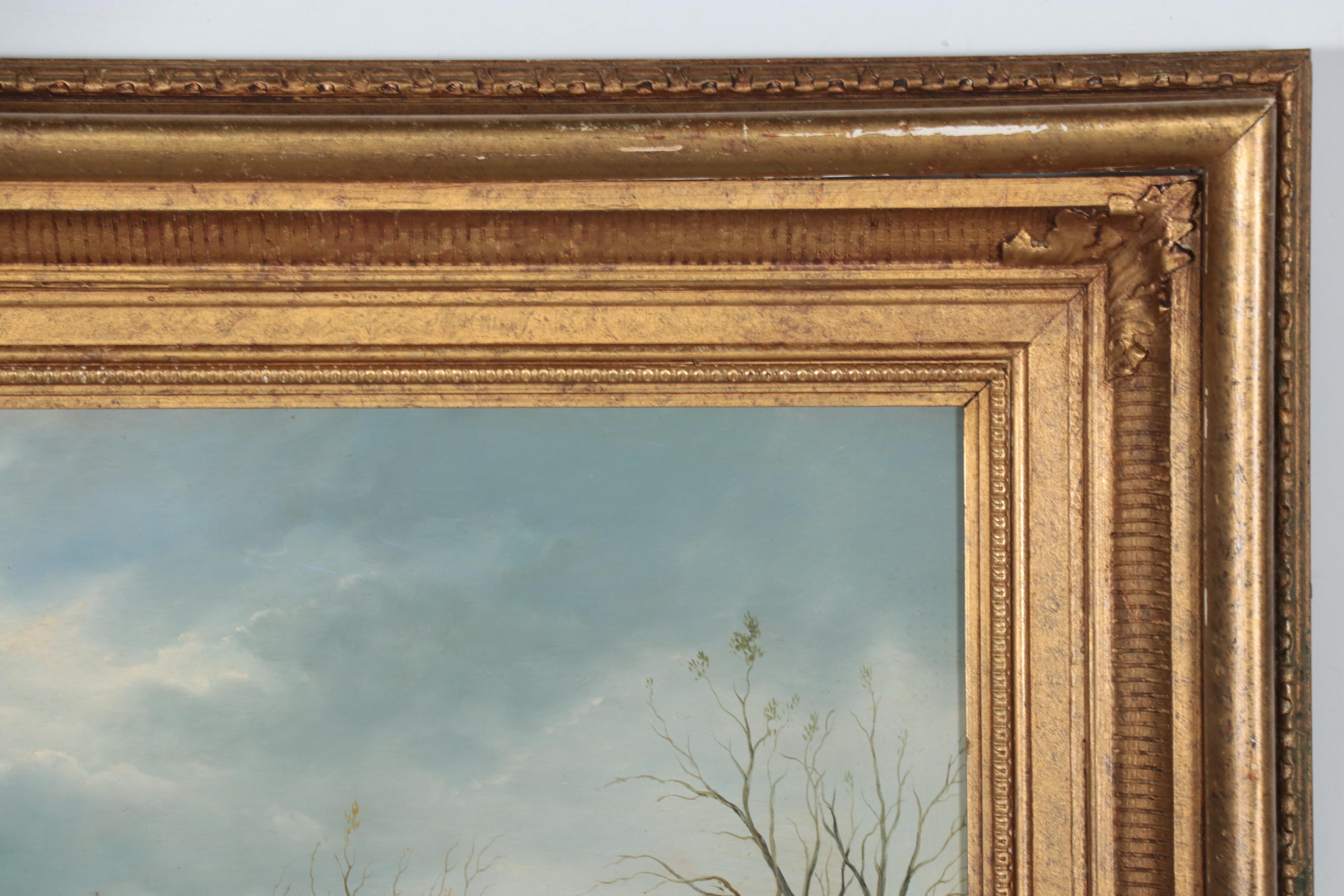 English School Fox Hunting Scene Oil Painting, 20th Century