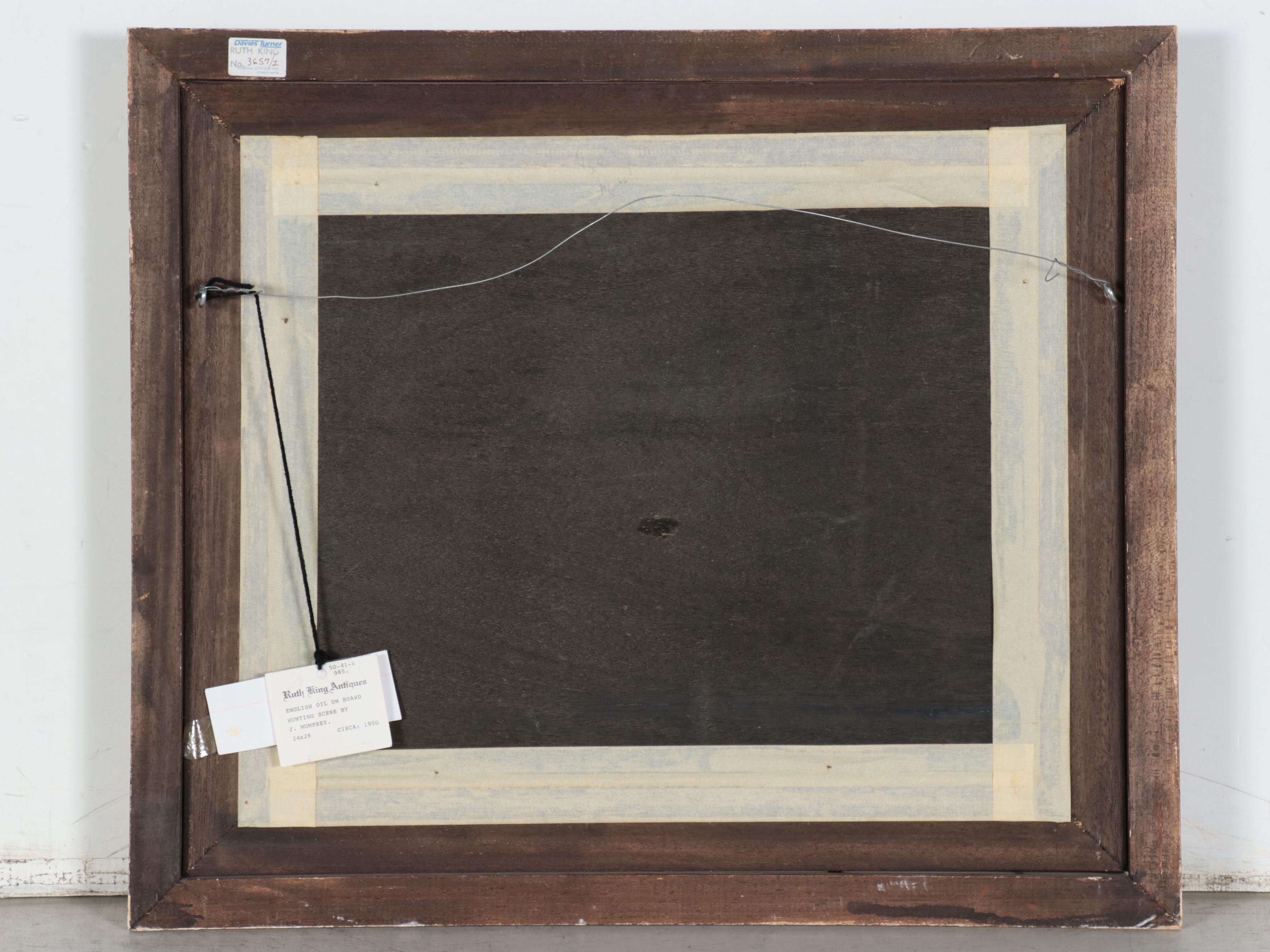 English School Fox Hunting Scene Oil Painting, 20th Century