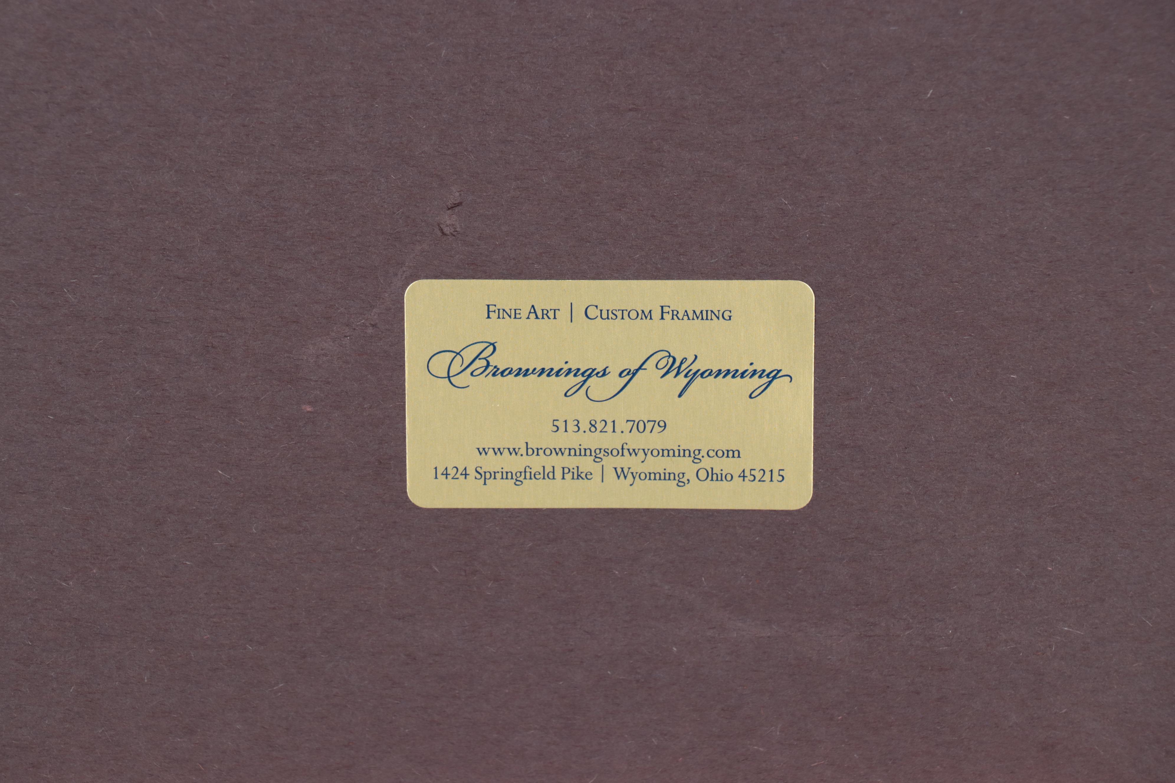 Mark Eberhard Oil Painting of Fox Kits in Nature