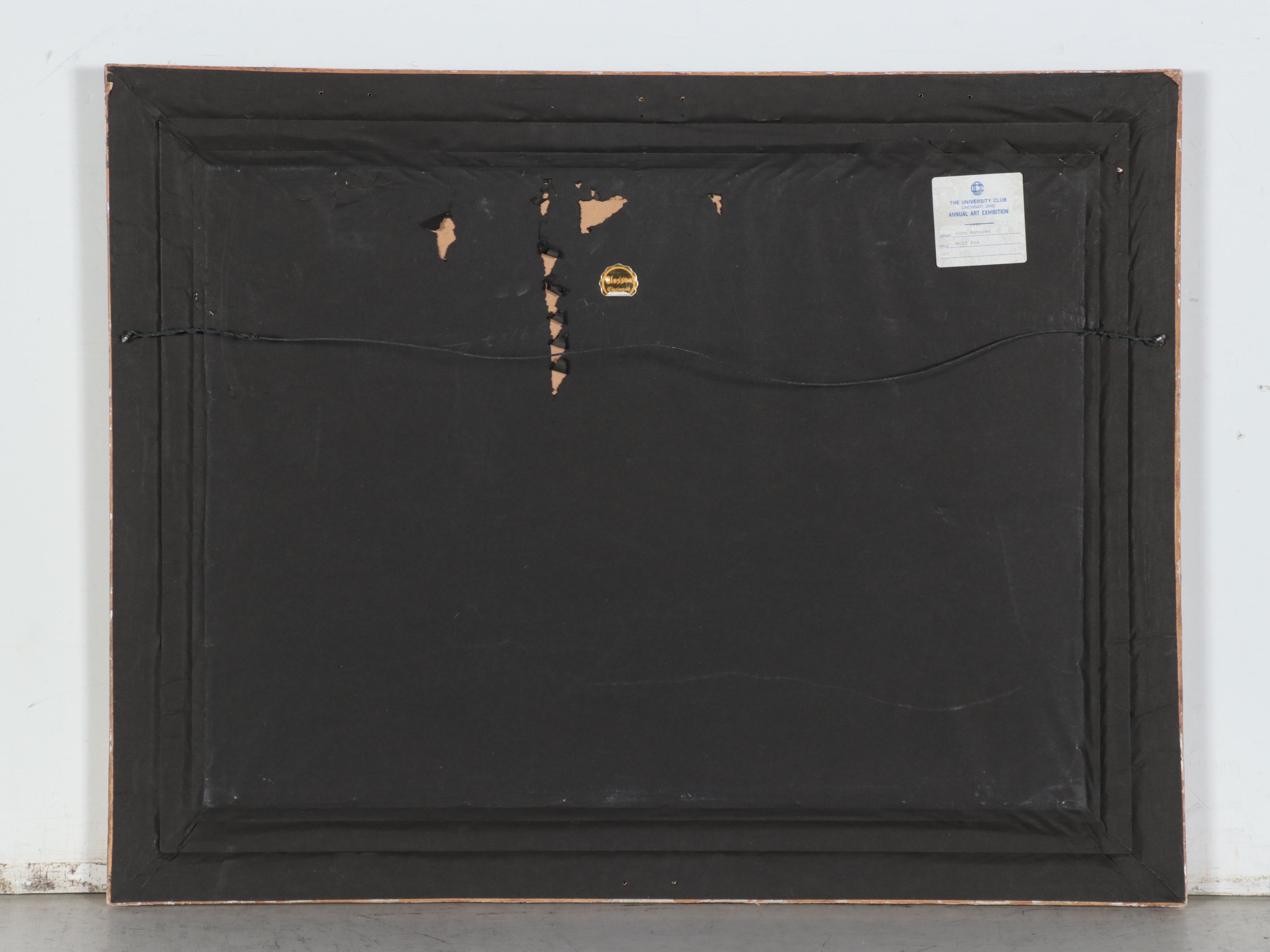 John Ruthven Watercolor Painting of Red Fox in Snow