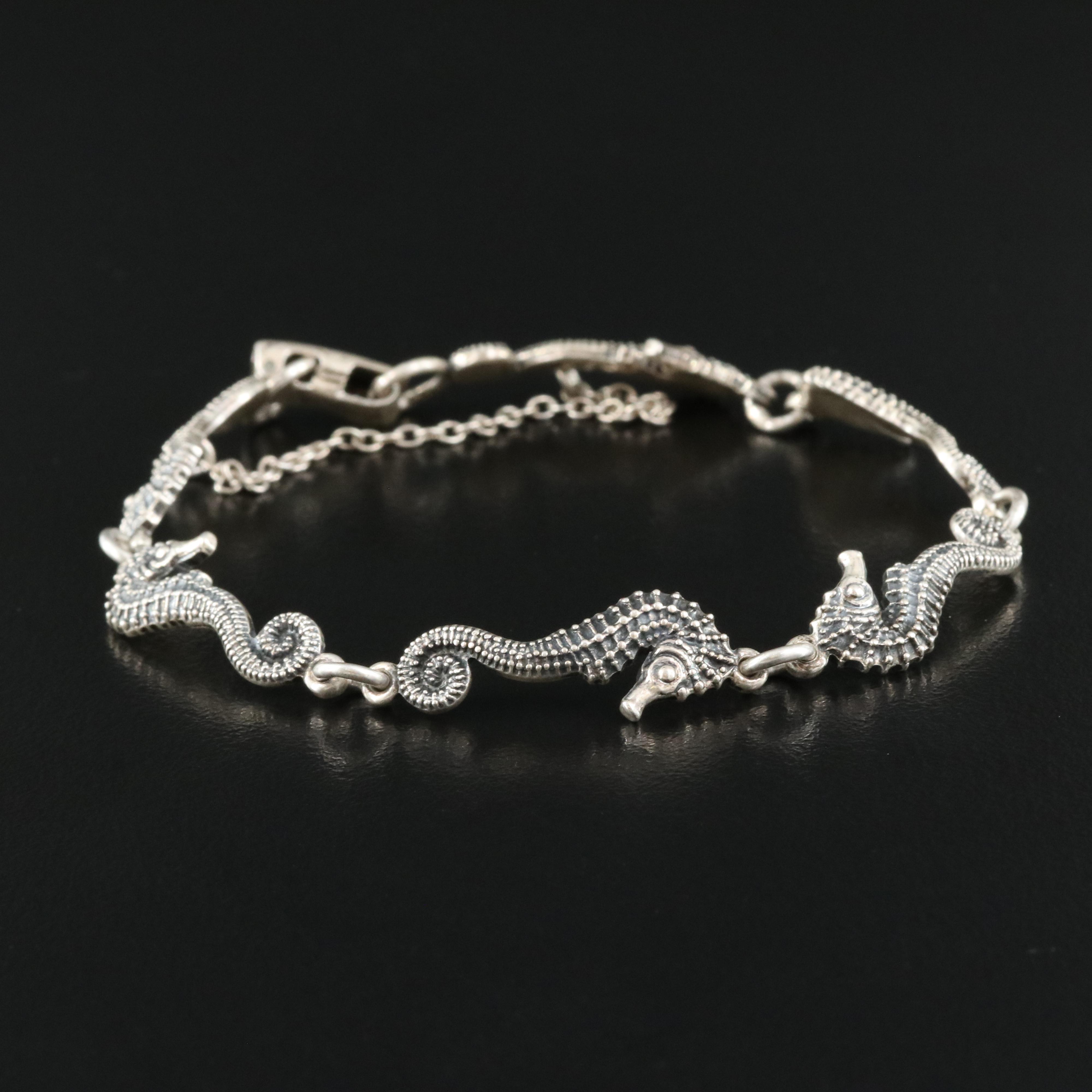Carl Schon Sterling Seahorse Bracelet