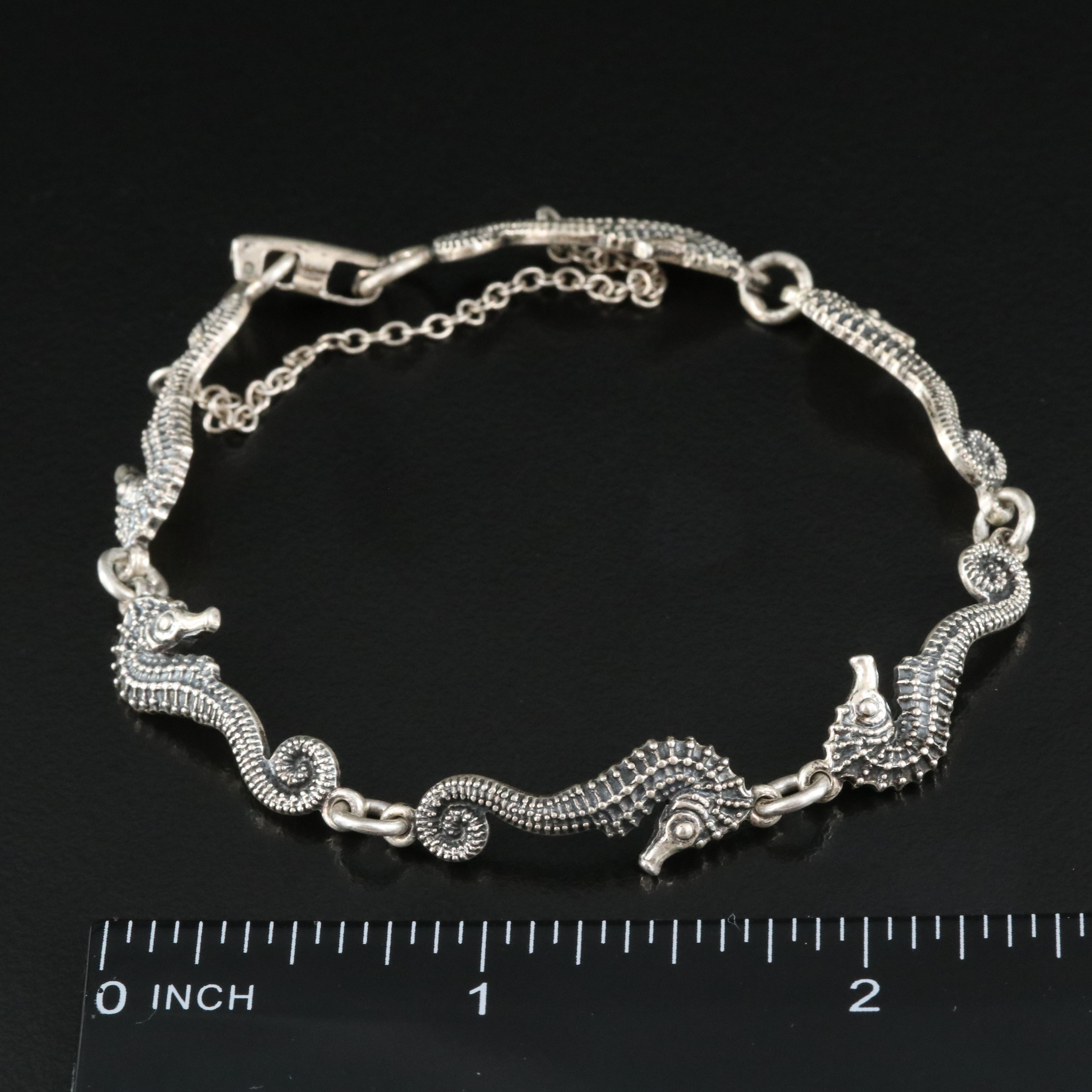 Carl Schon Sterling Seahorse Bracelet