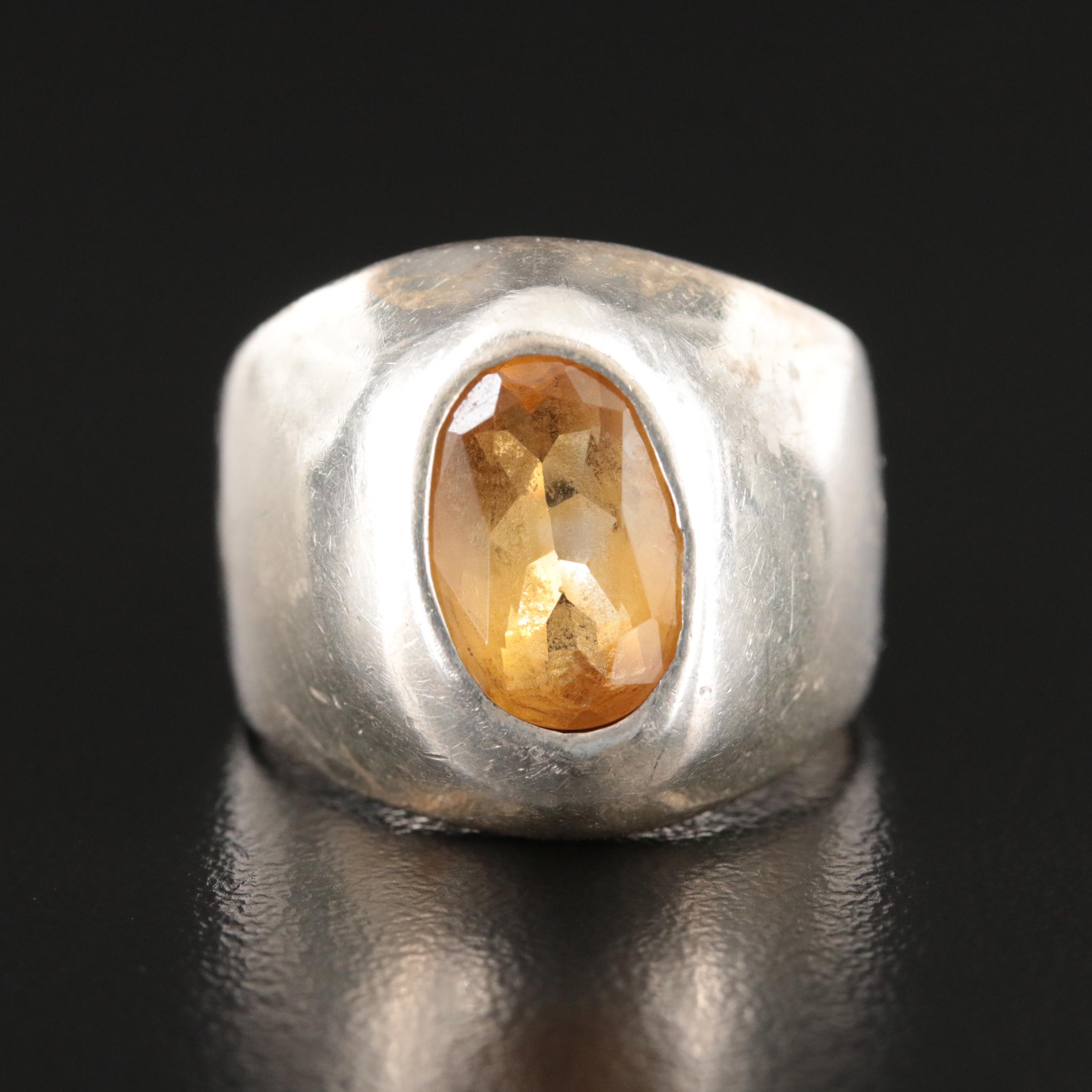 Sterling Citrine Ring