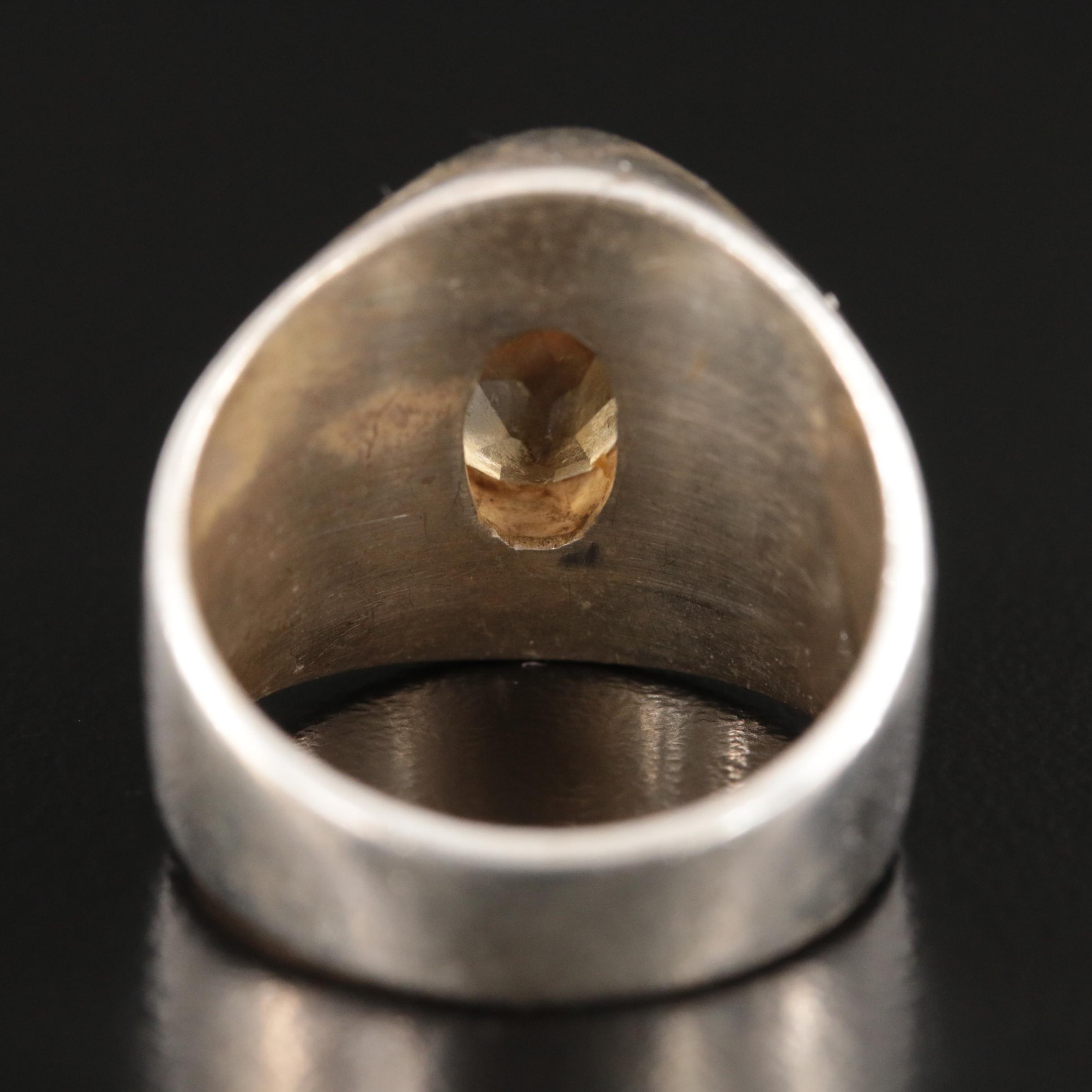 Sterling Citrine Ring
