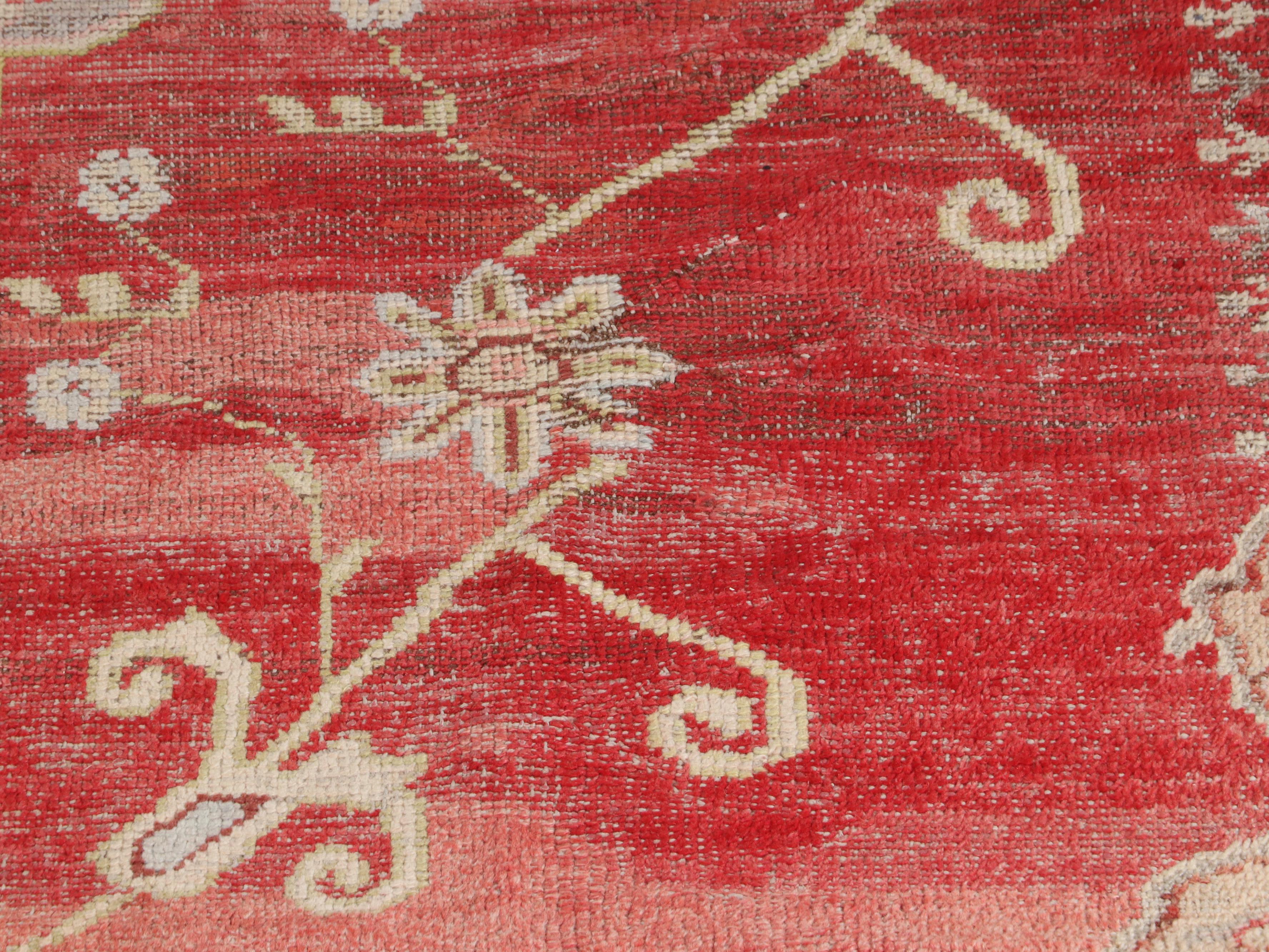 10'8 x 14' Antique Hand-Knotted Turkish Oushak Area Rug, Circa 1910