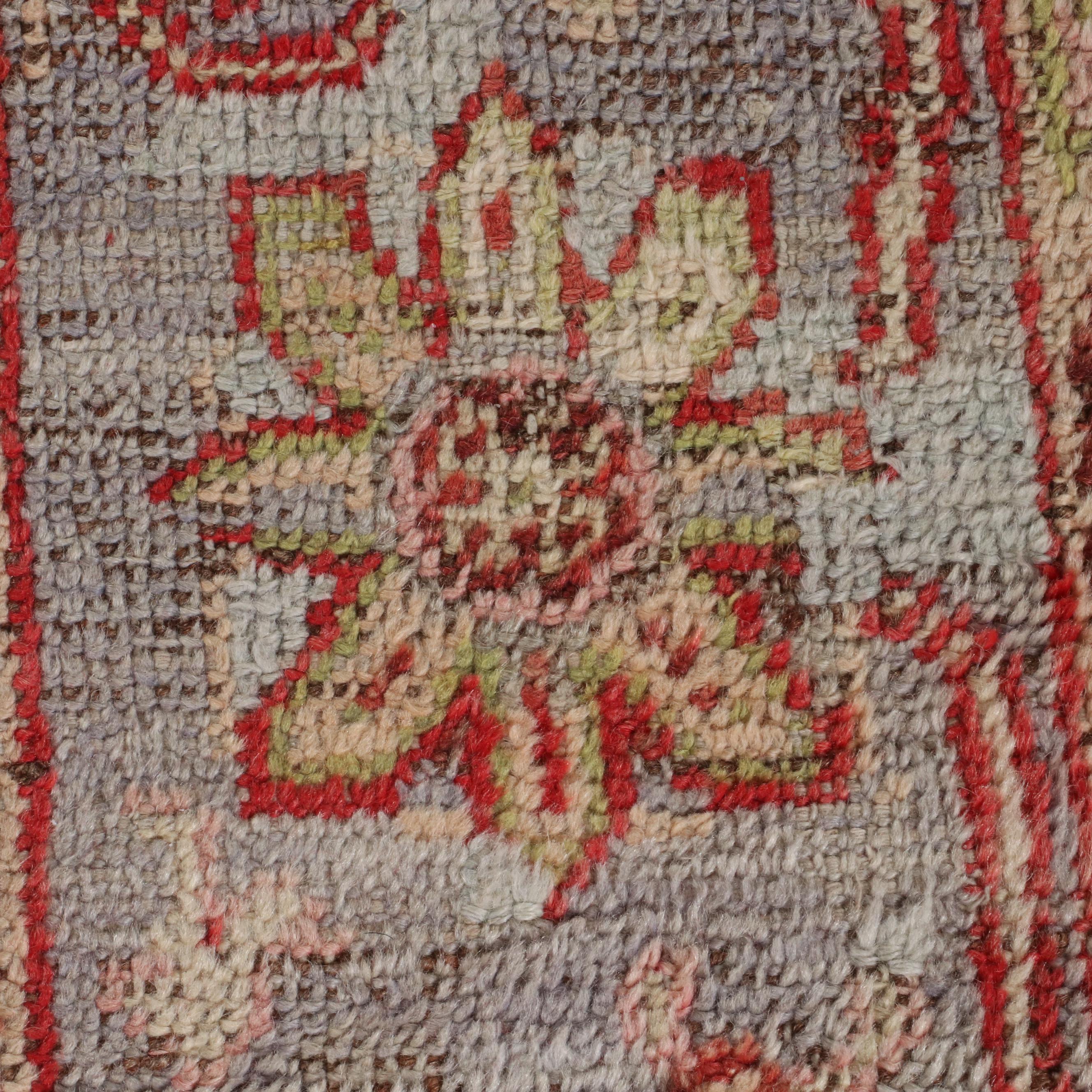 10'8 x 14' Antique Hand-Knotted Turkish Oushak Area Rug, Circa 1910