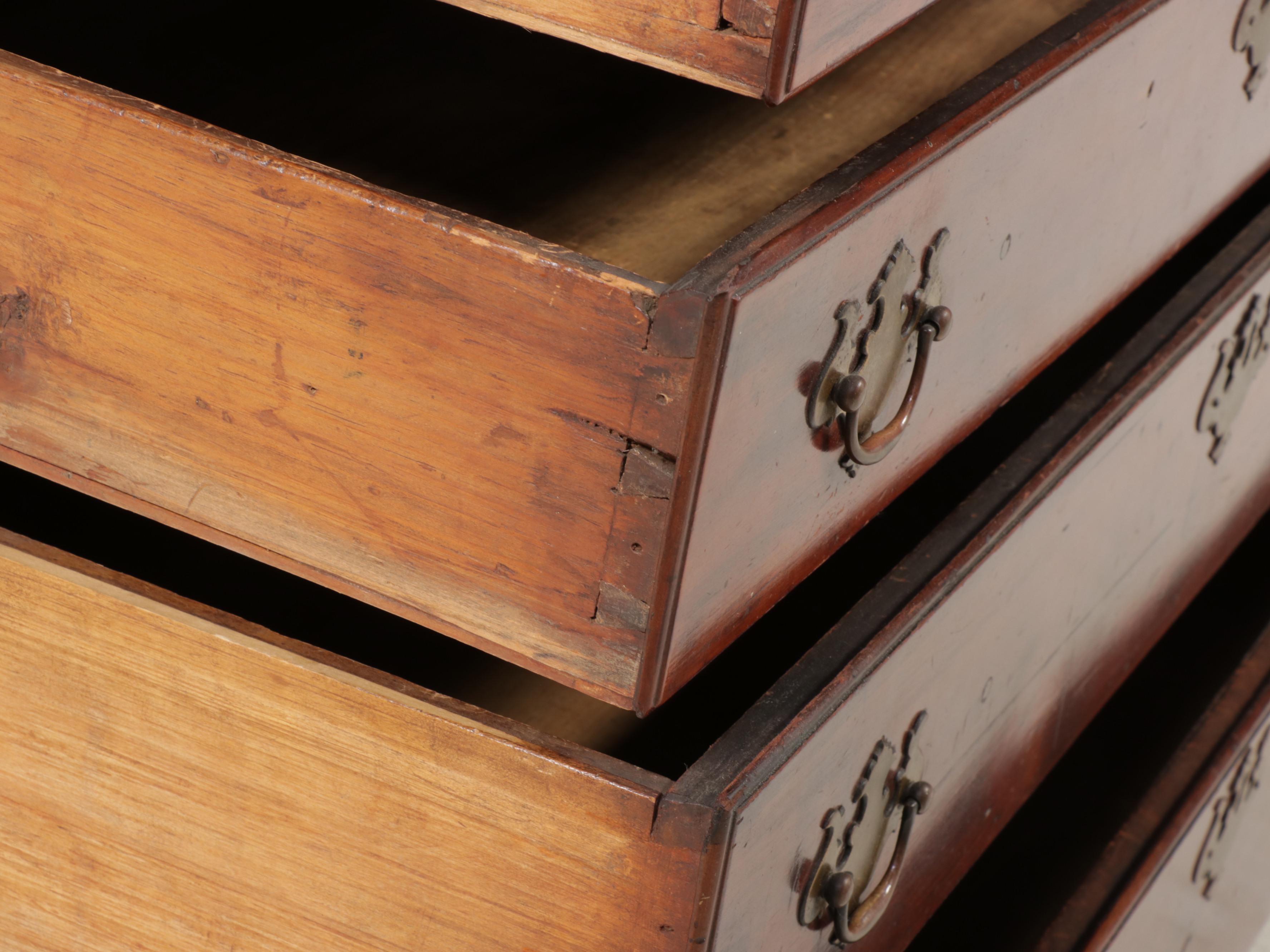 American Chippendale Cherrywood Slant-Front Desk, Late 18th Century