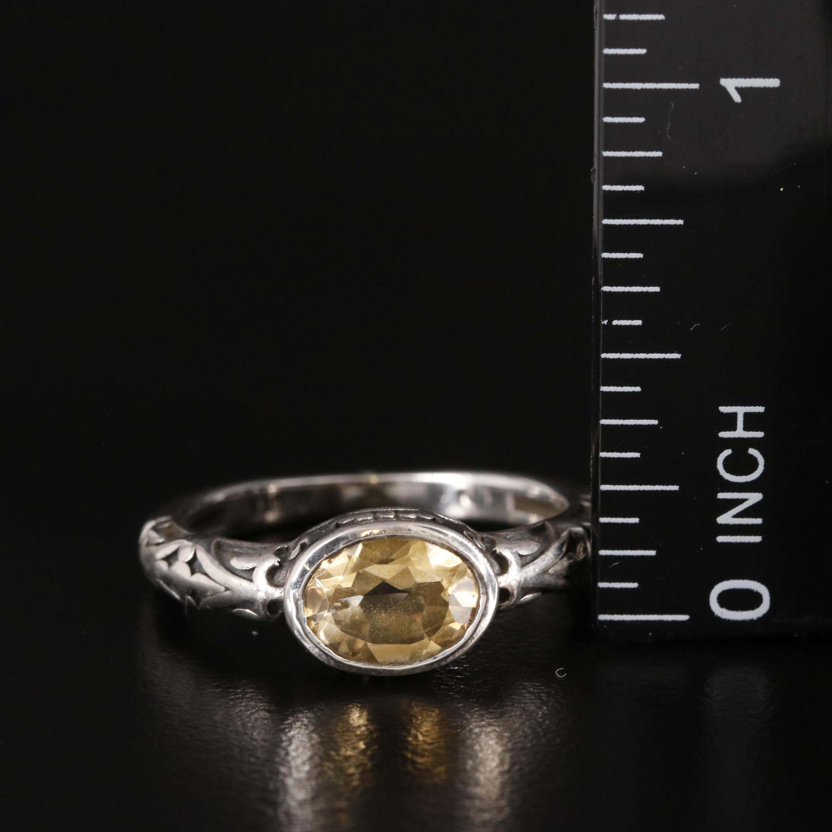 Sterling Citrine Ring