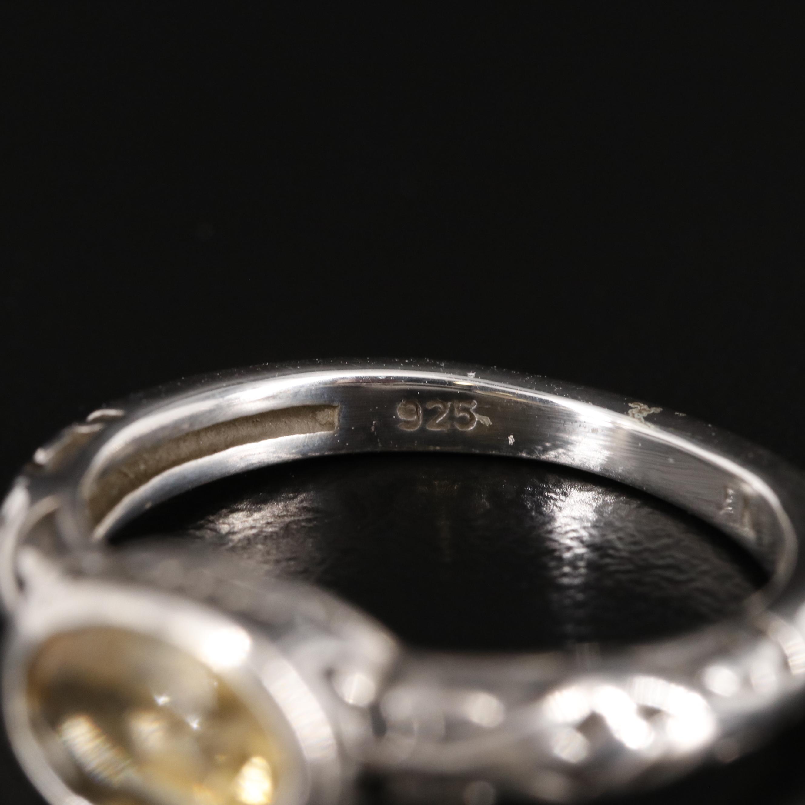 Sterling Citrine Ring