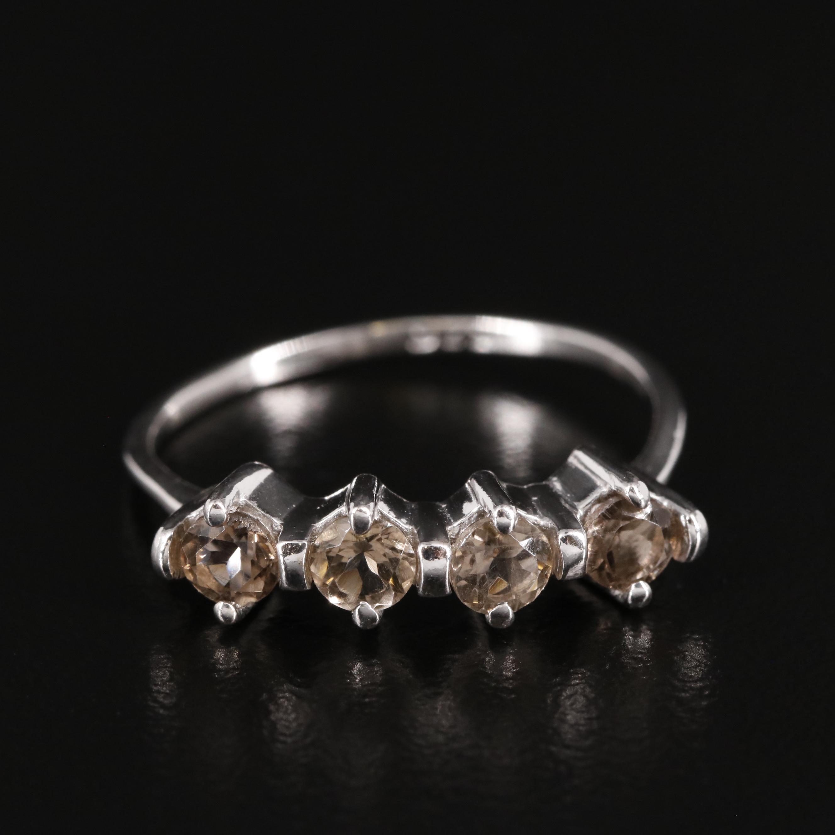Sterling Smoky Quartz Ring