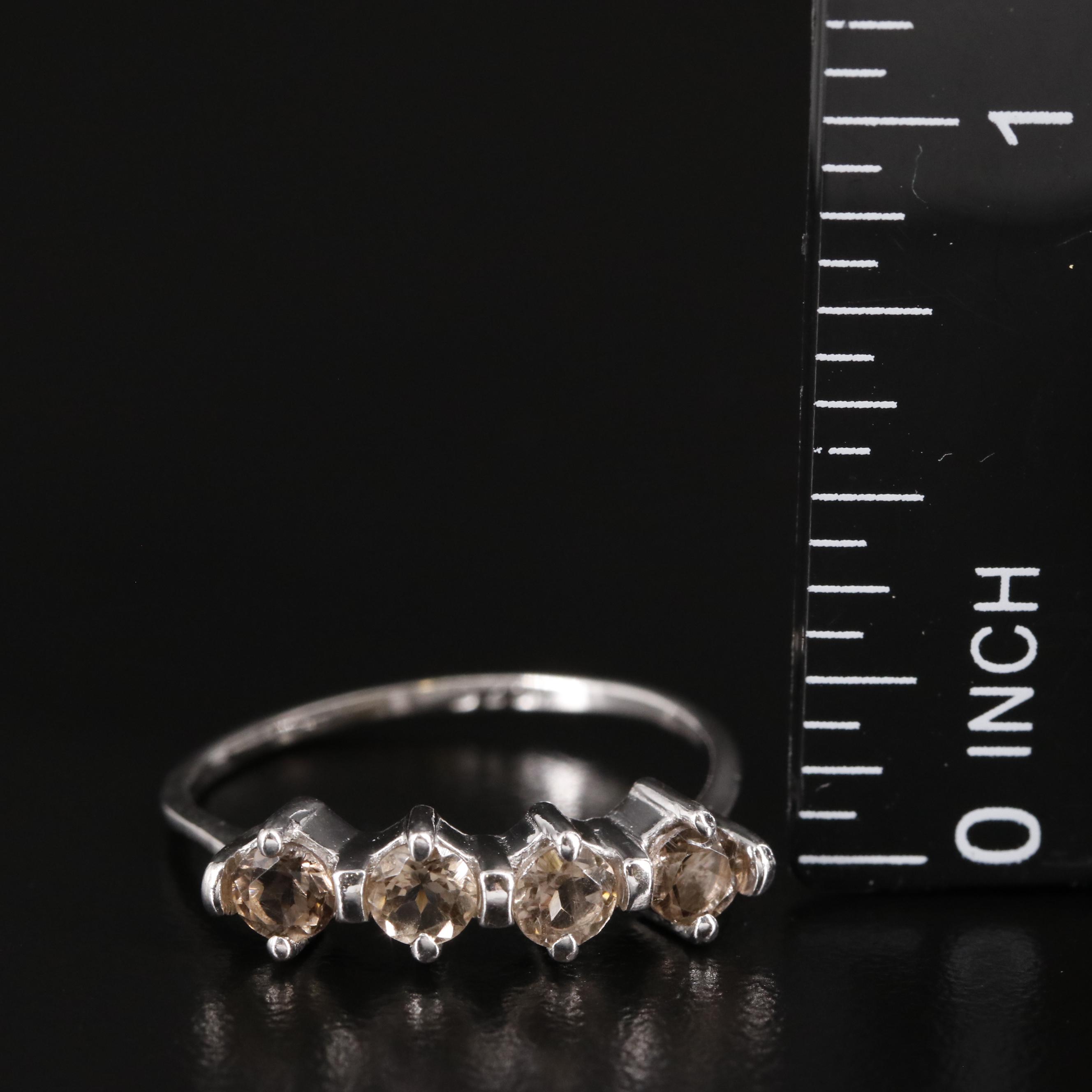 Sterling Smoky Quartz Ring