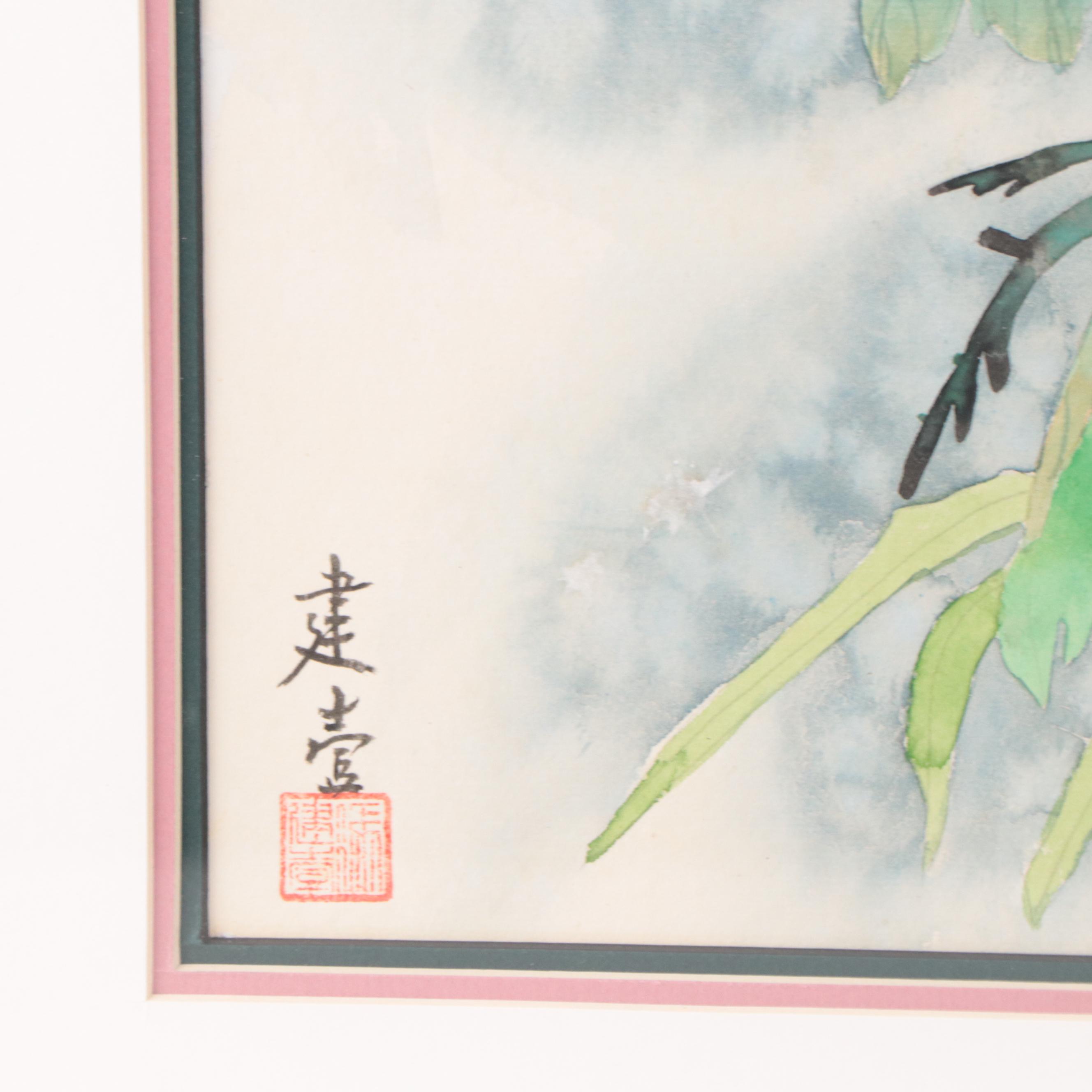 Karl J. Feng Watercolor Paintings of Birds and Flowers