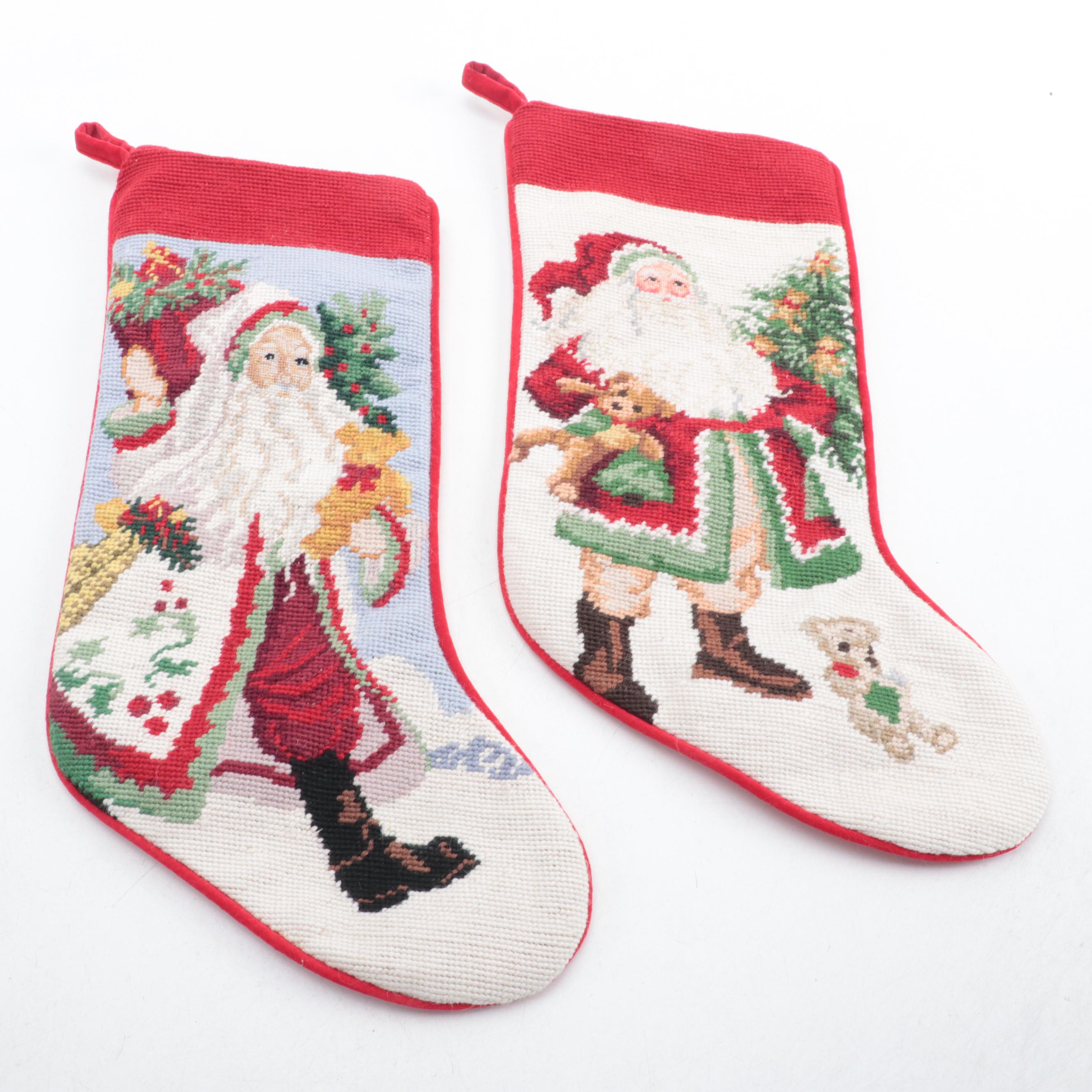 Snowmen Figures, Needlepoint Stockings, Ornaments and More Christmas Décor