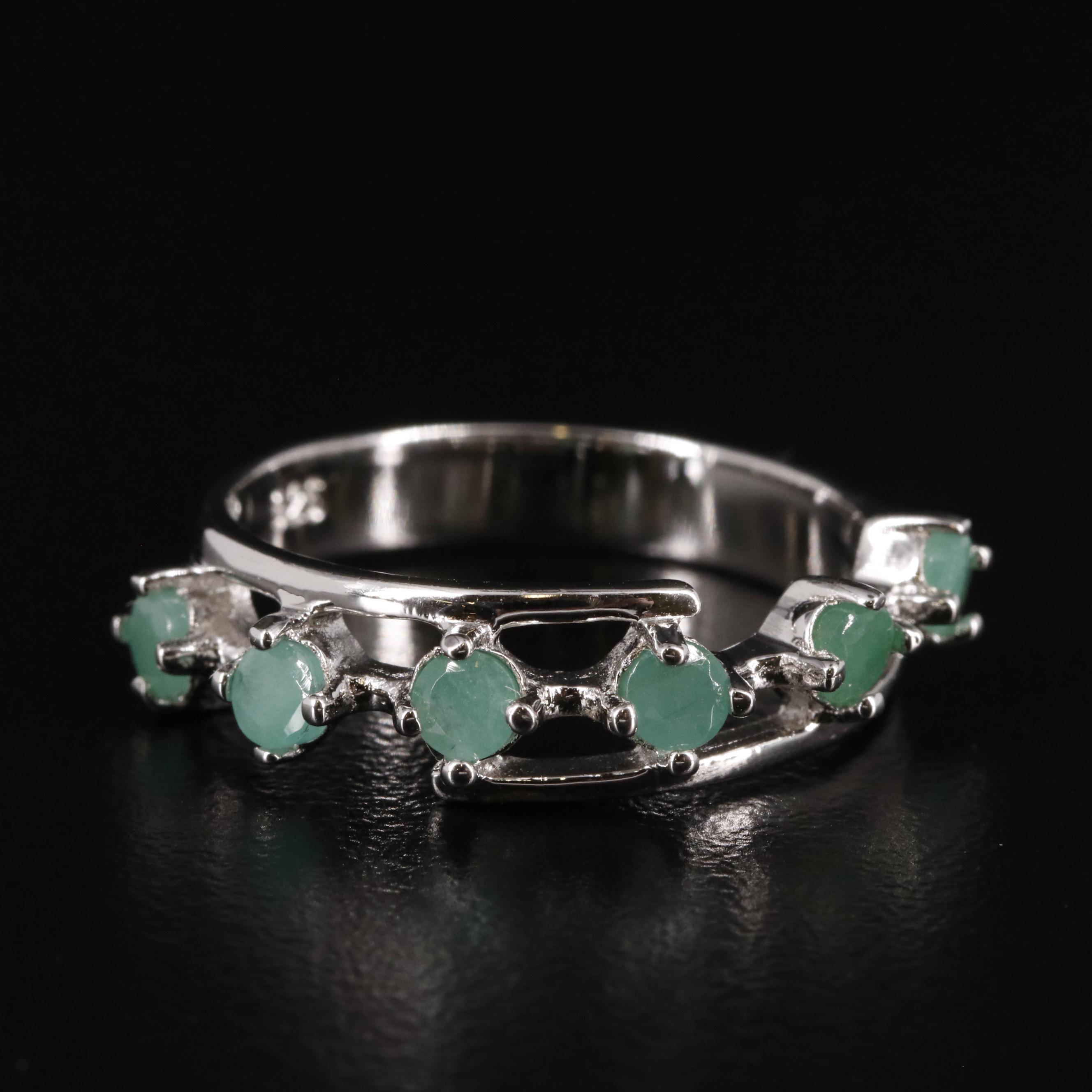 Sterling Emerald Ring