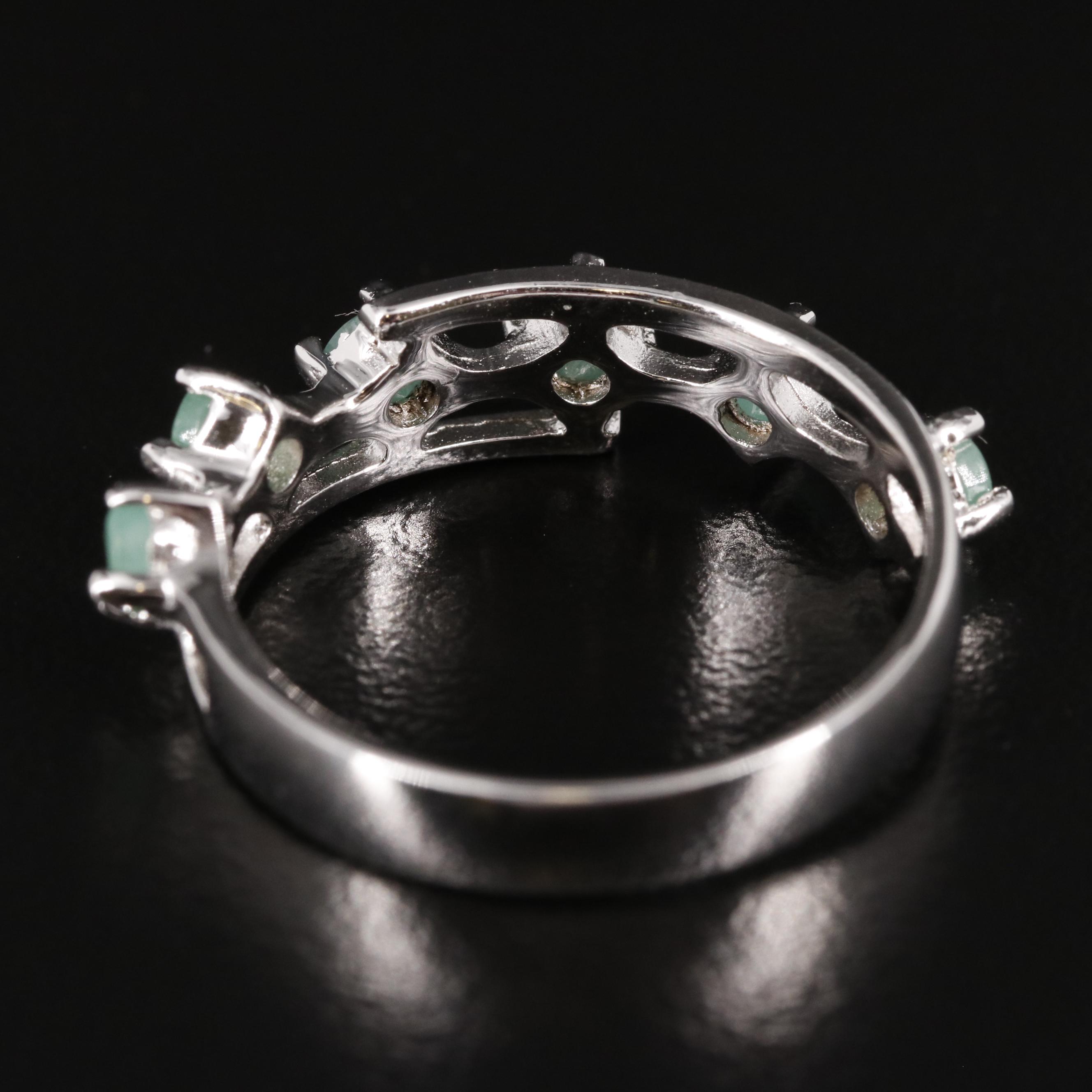 Sterling Emerald Ring
