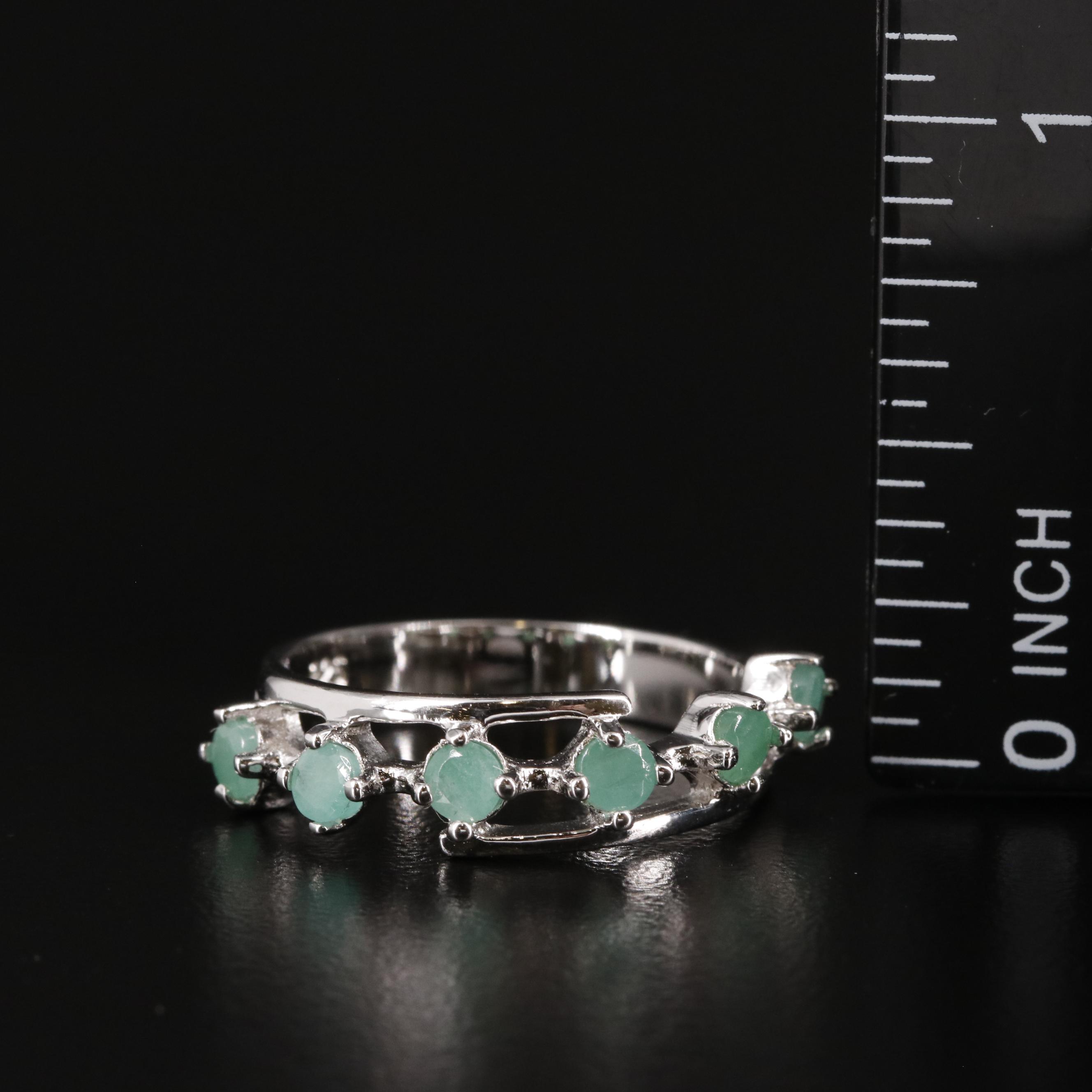 Sterling Emerald Ring