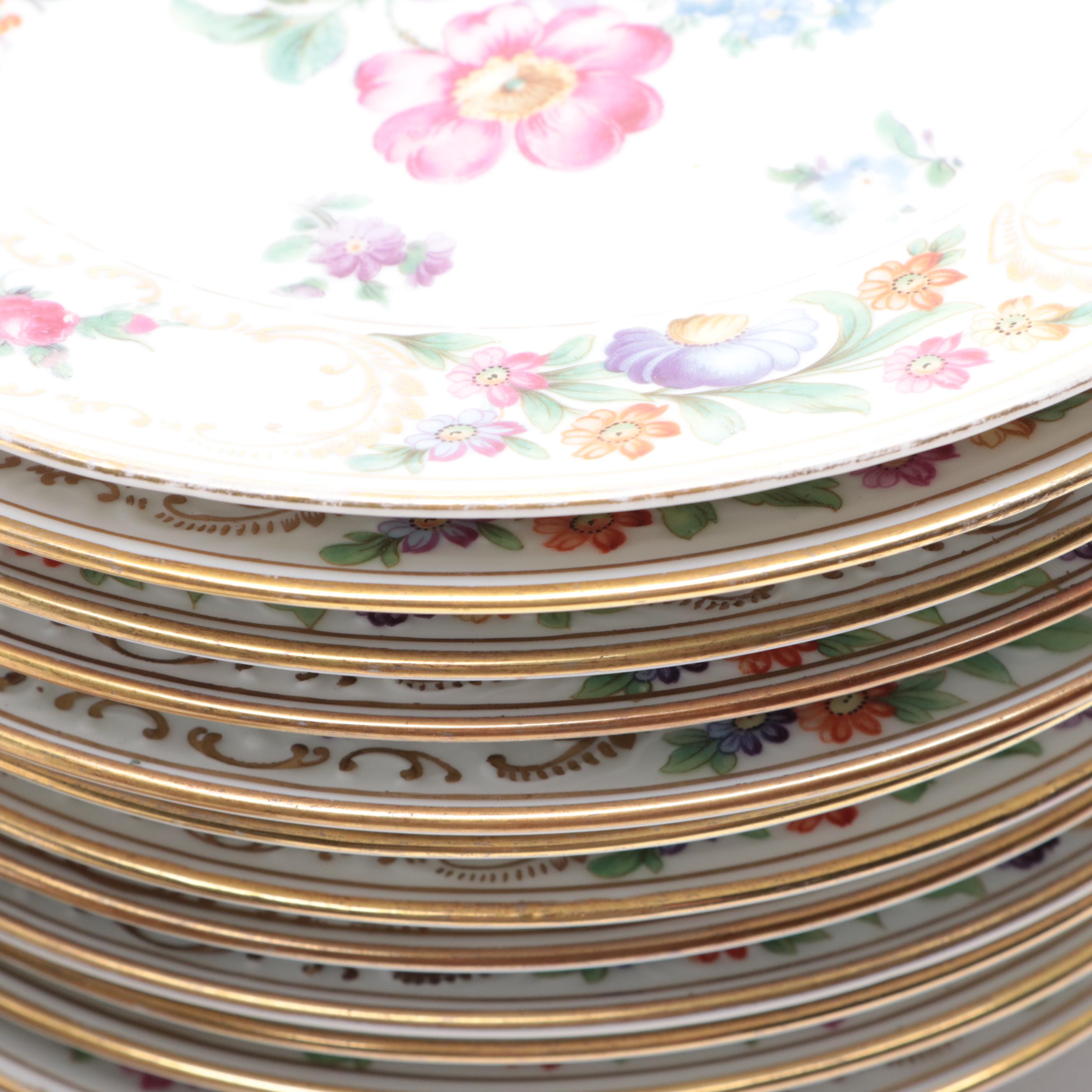 Schumann German Porcelain "Dresdner Art" Plates and Tableware