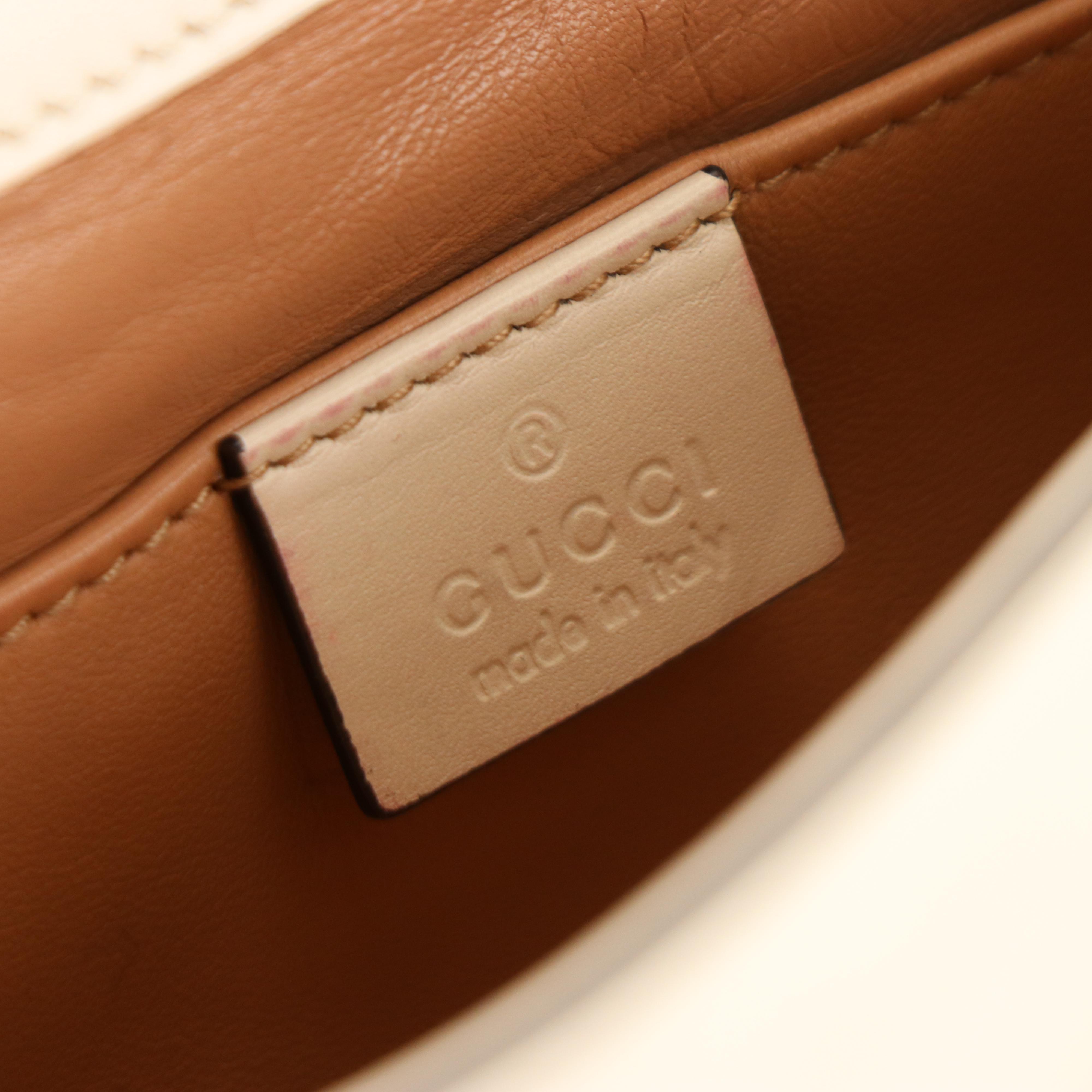 Gucci Queen Margaret Broadway Embellished Leather Shoulder Bag