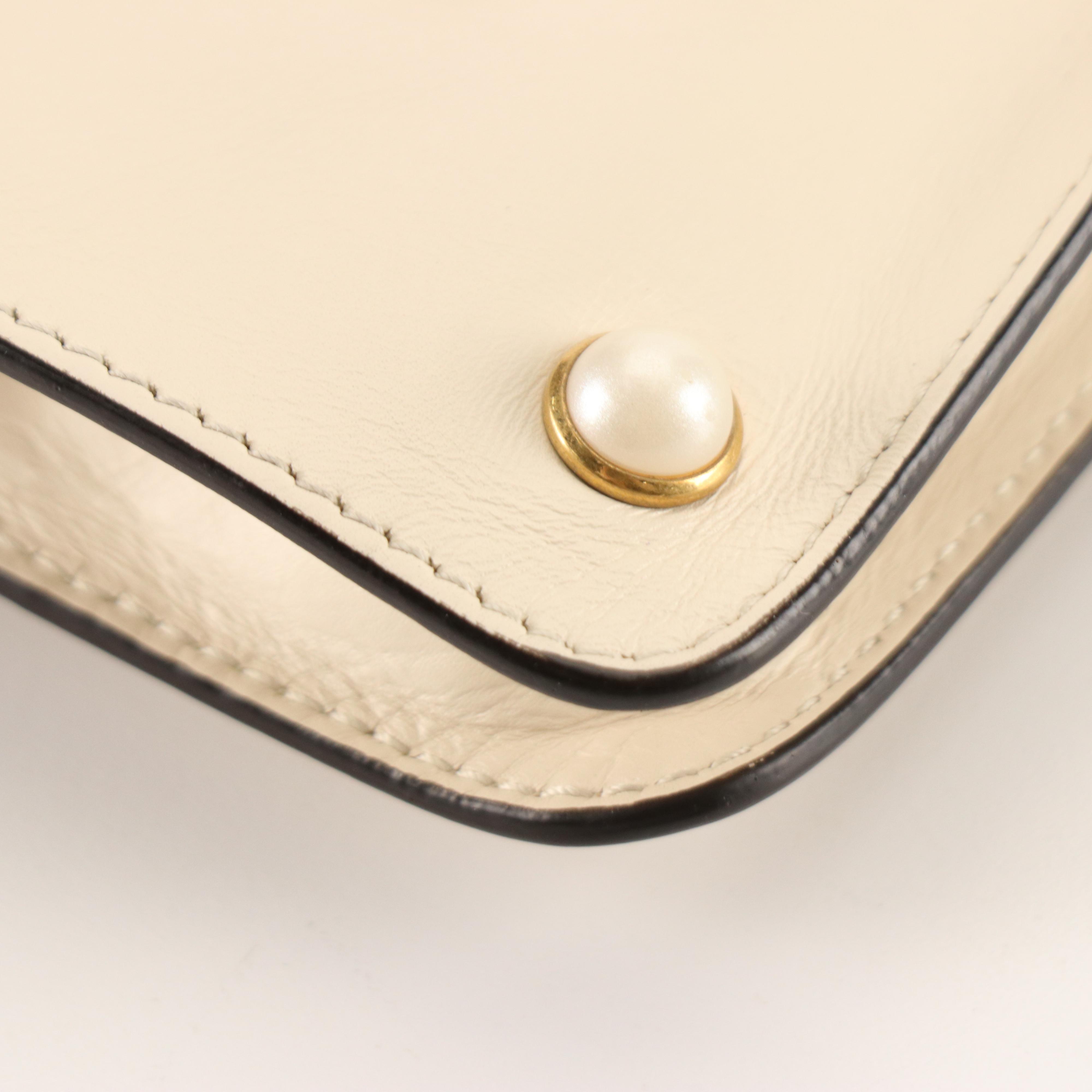 Gucci Queen Margaret Broadway Embellished Leather Shoulder Bag